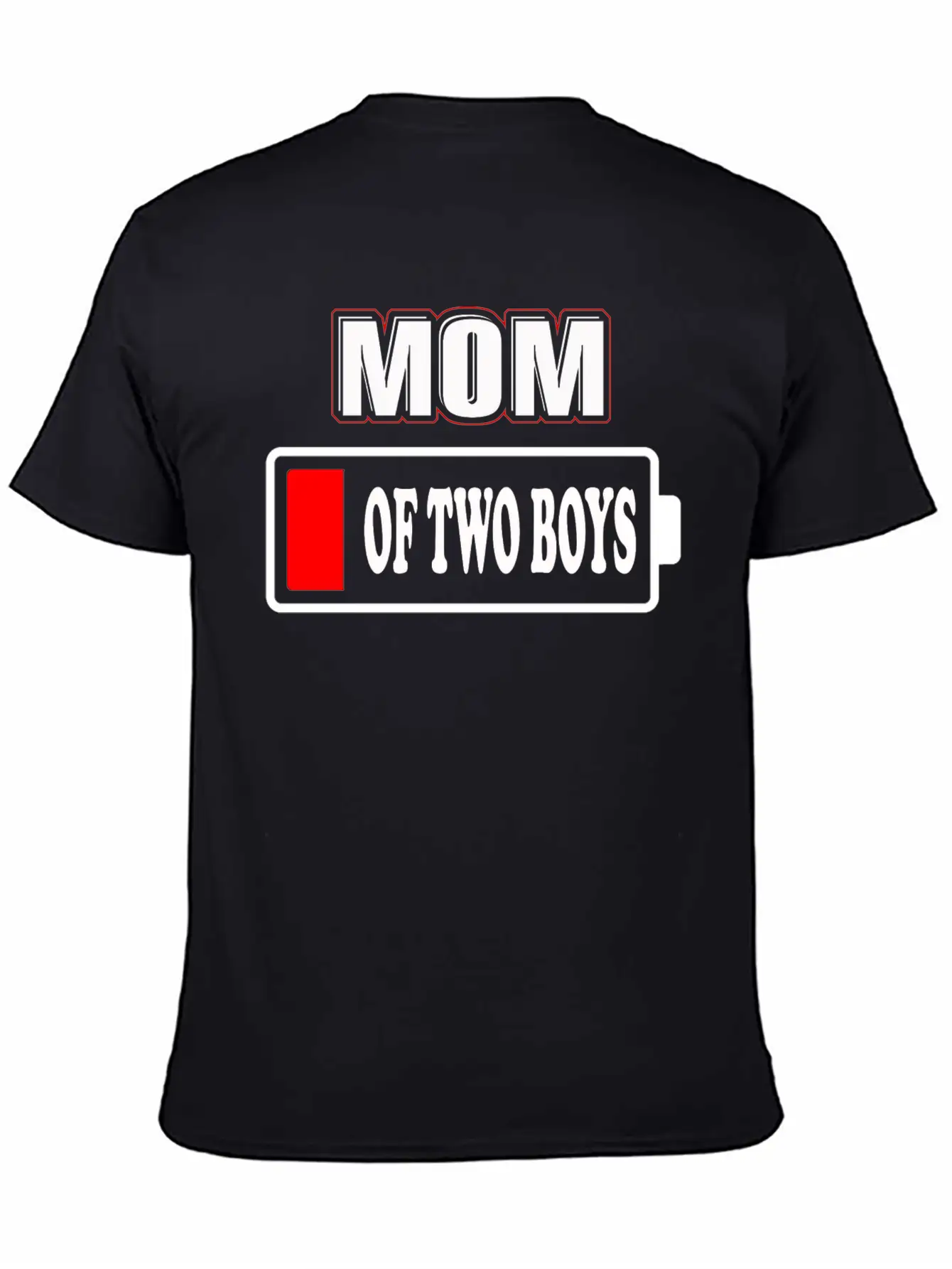 Mom Low Battery Energy Empty Matching Mommy Unisex Short Sleeve Soft Cotton T-Shirt – Casual Everyday Wear