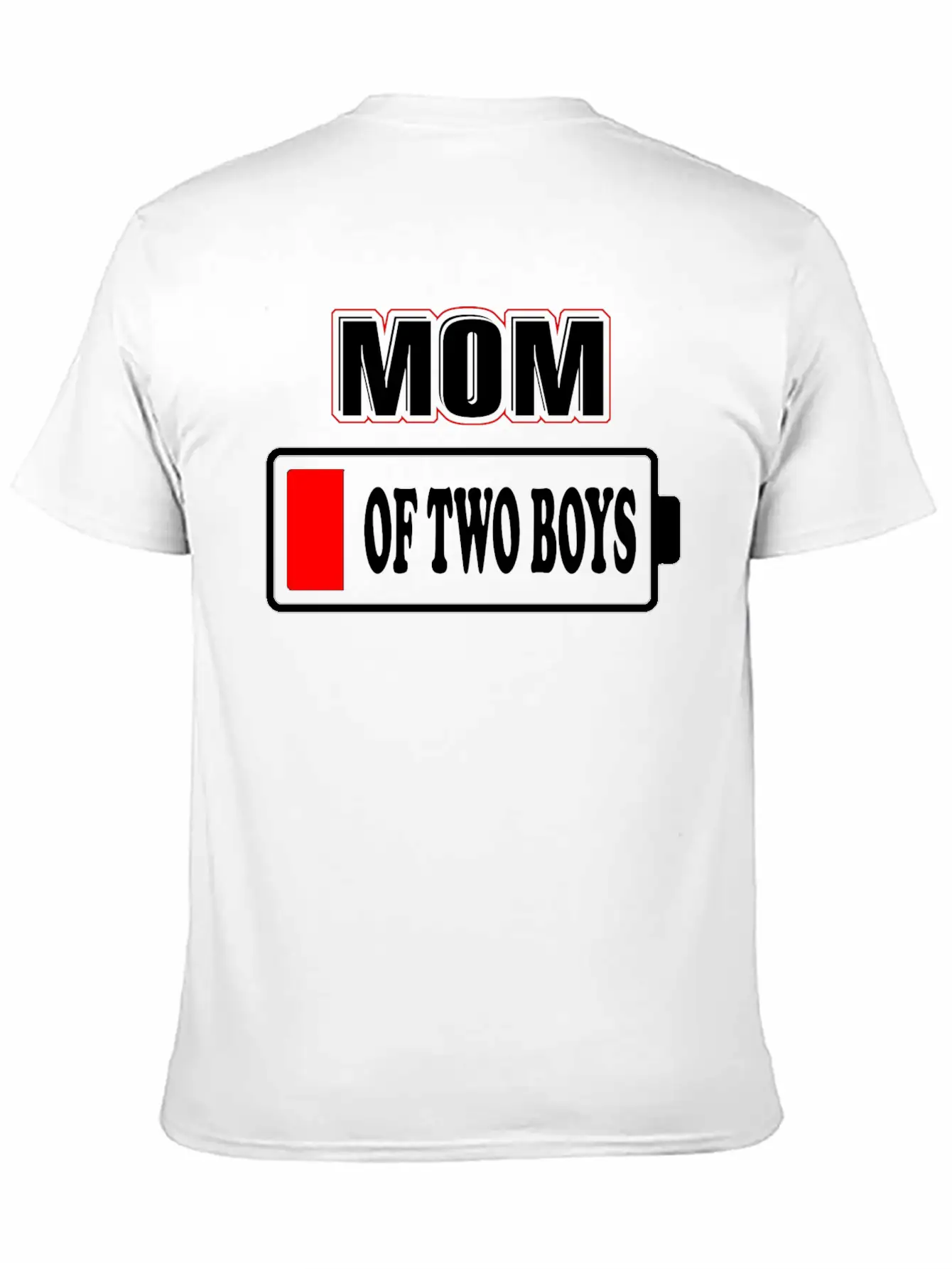 Mom Low Battery Energy Empty Matching Mommy Unisex Short Sleeve Soft Cotton T-Shirt – Casual Everyday Wear