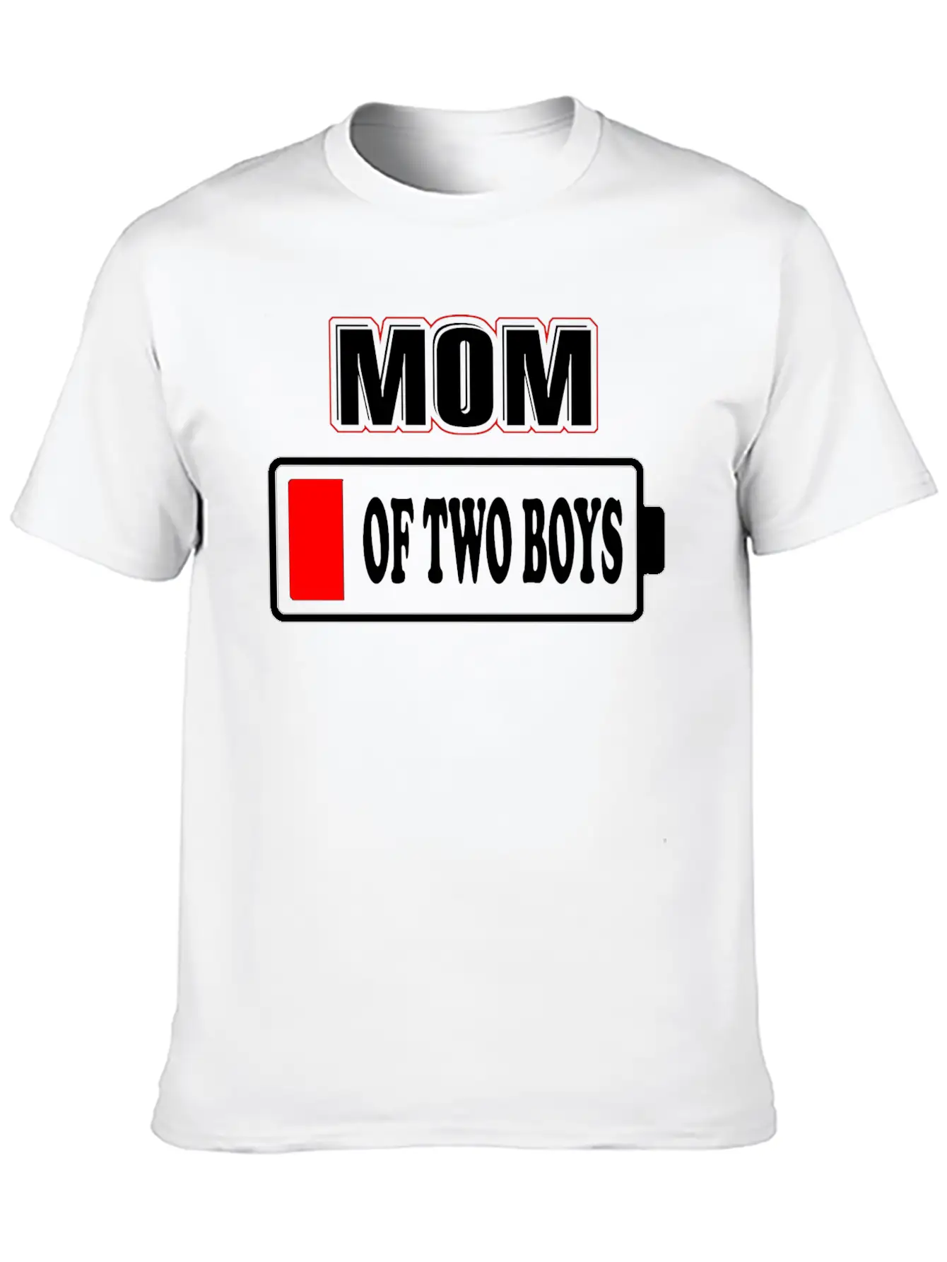 Mom Low Battery Energy Empty Matching Mommy Unisex Short Sleeve Soft Cotton T-Shirt – Casual Everyday Wear