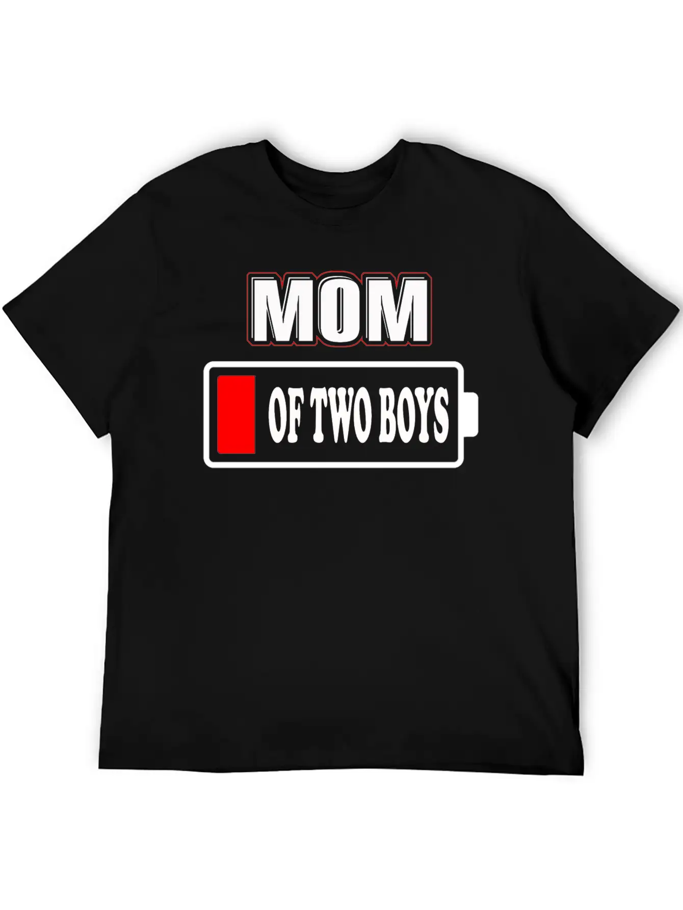 Mom Low Battery Energy Empty Matching Mommy Unisex Short Sleeve Soft Cotton T-Shirt – Casual Everyday Wear