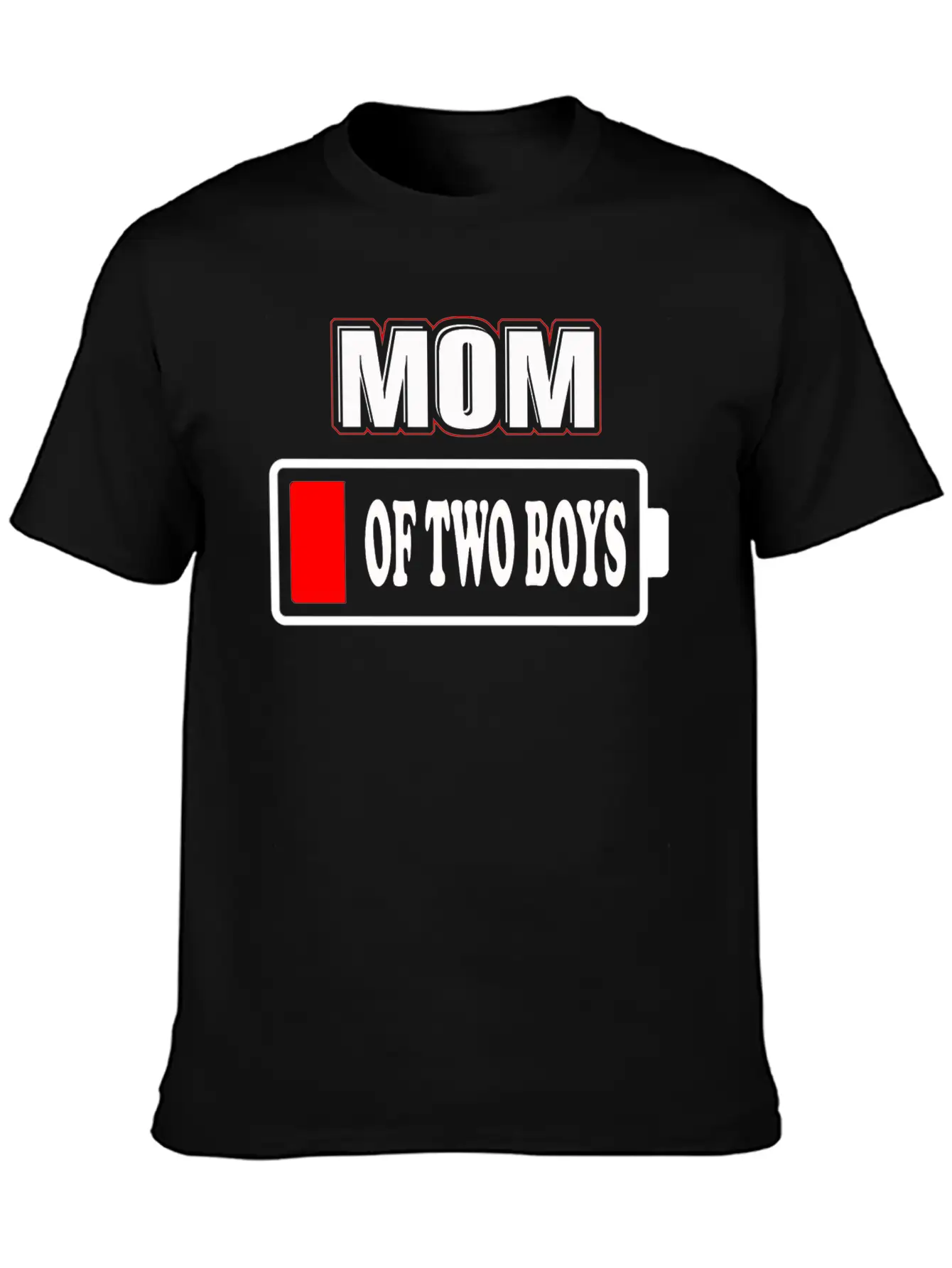 Mom Low Battery Energy Empty Matching Mommy Unisex Short Sleeve Soft Cotton T-Shirt – Casual Everyday Wear