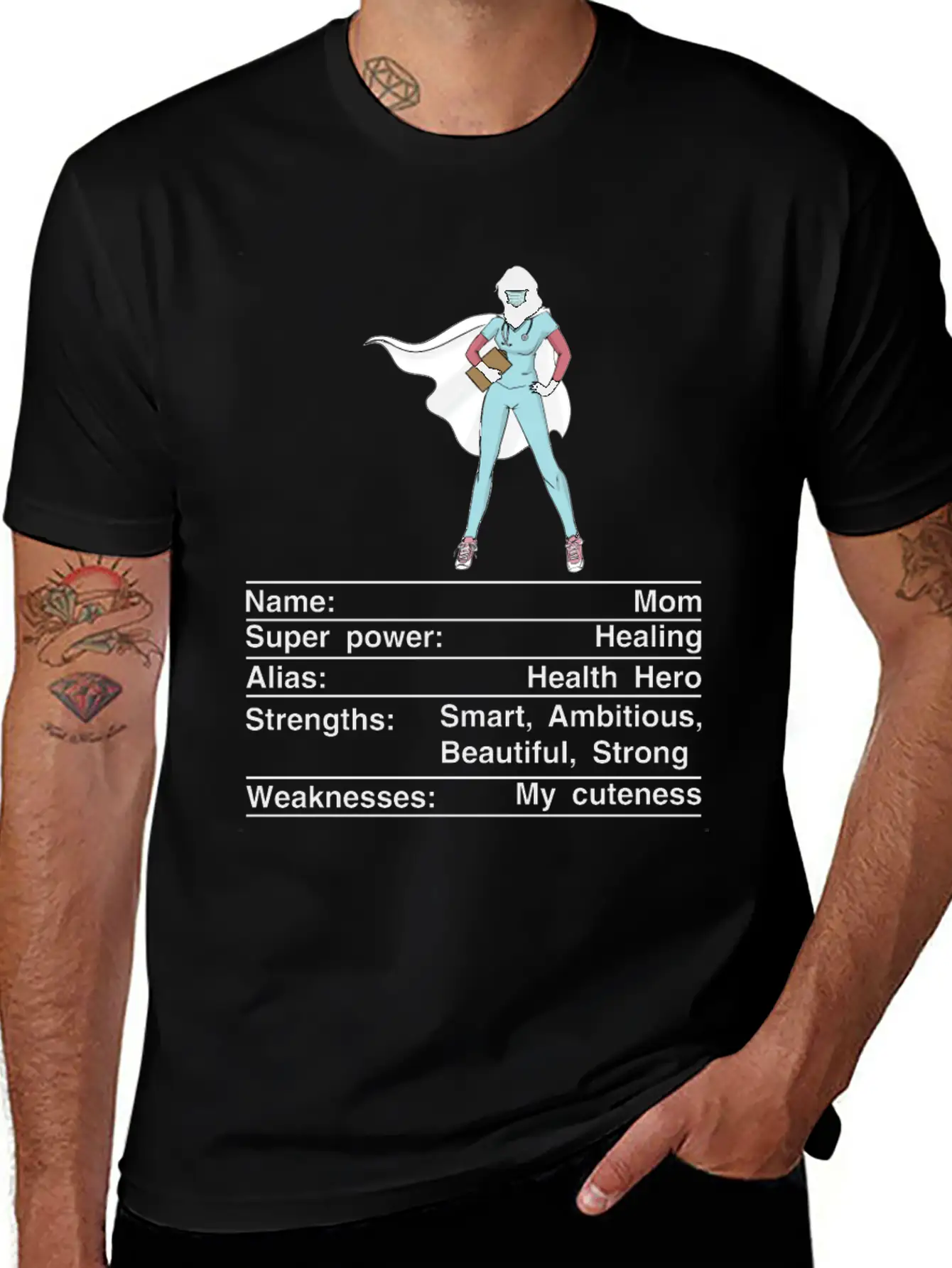 Mom Nutrition Facts Funny Mother's Day Timeless Short Sleeve Tee – Comfy And Minimalist Design