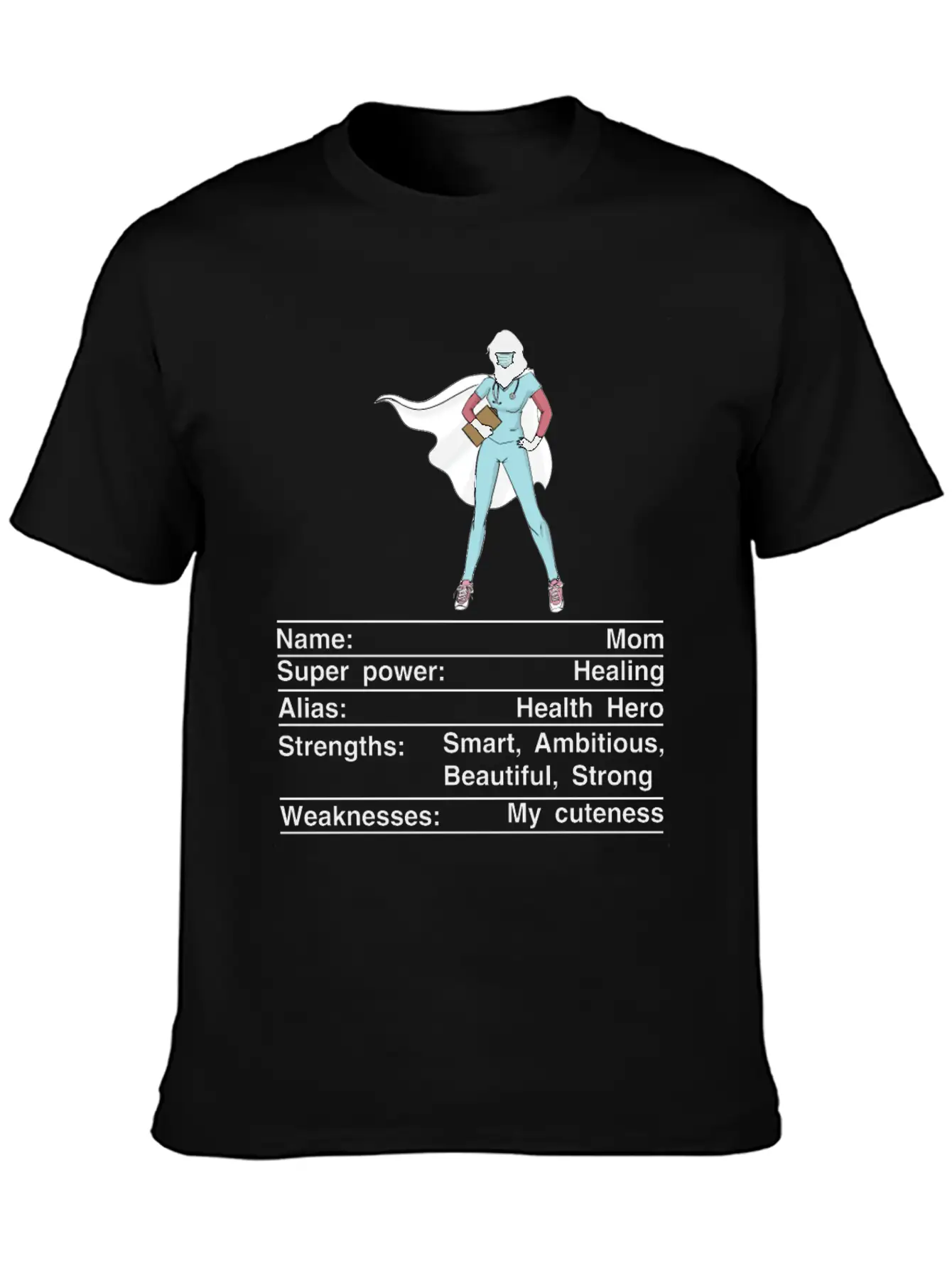 Mom Nutrition Facts Funny Mother's Day Timeless Short Sleeve Tee – Comfy And Minimalist Design
