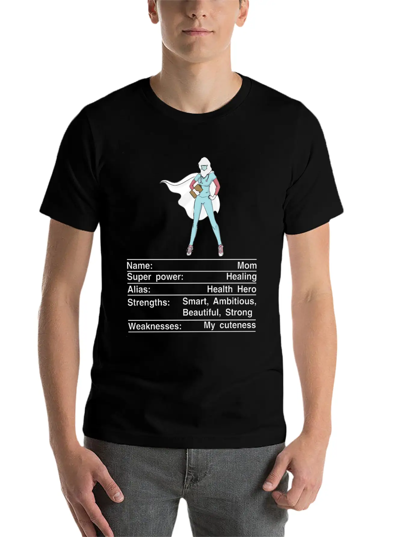 Mom Nutrition Facts Funny Mother's Day Timeless Short Sleeve Tee – Comfy And Minimalist Design