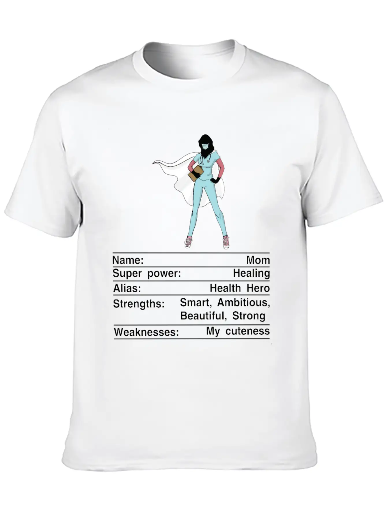Mom Nutrition Facts Funny Mother's Day Timeless Short Sleeve Tee – Comfy And Minimalist Design