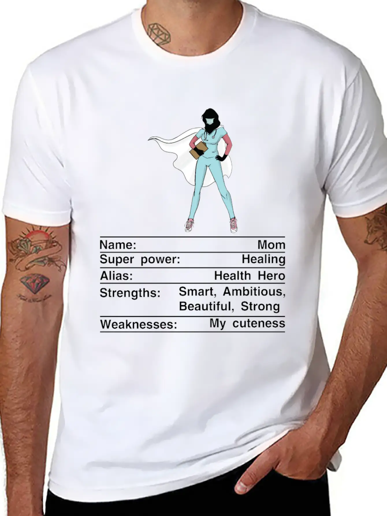 Mom Nutrition Facts Funny Mother's Day Timeless Short Sleeve Tee – Comfy And Minimalist Design