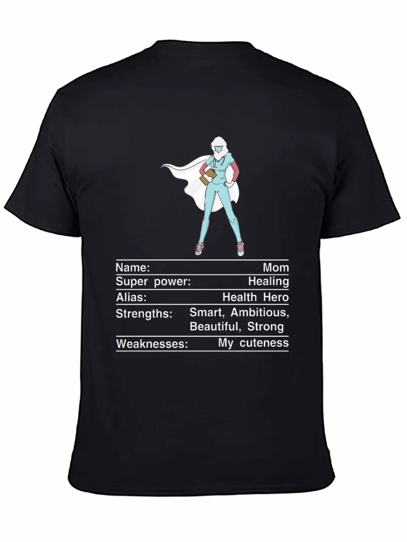 Mom Nutrition Facts Funny Mother's Day Timeless Short Sleeve Tee – Comfy And Minimalist Design