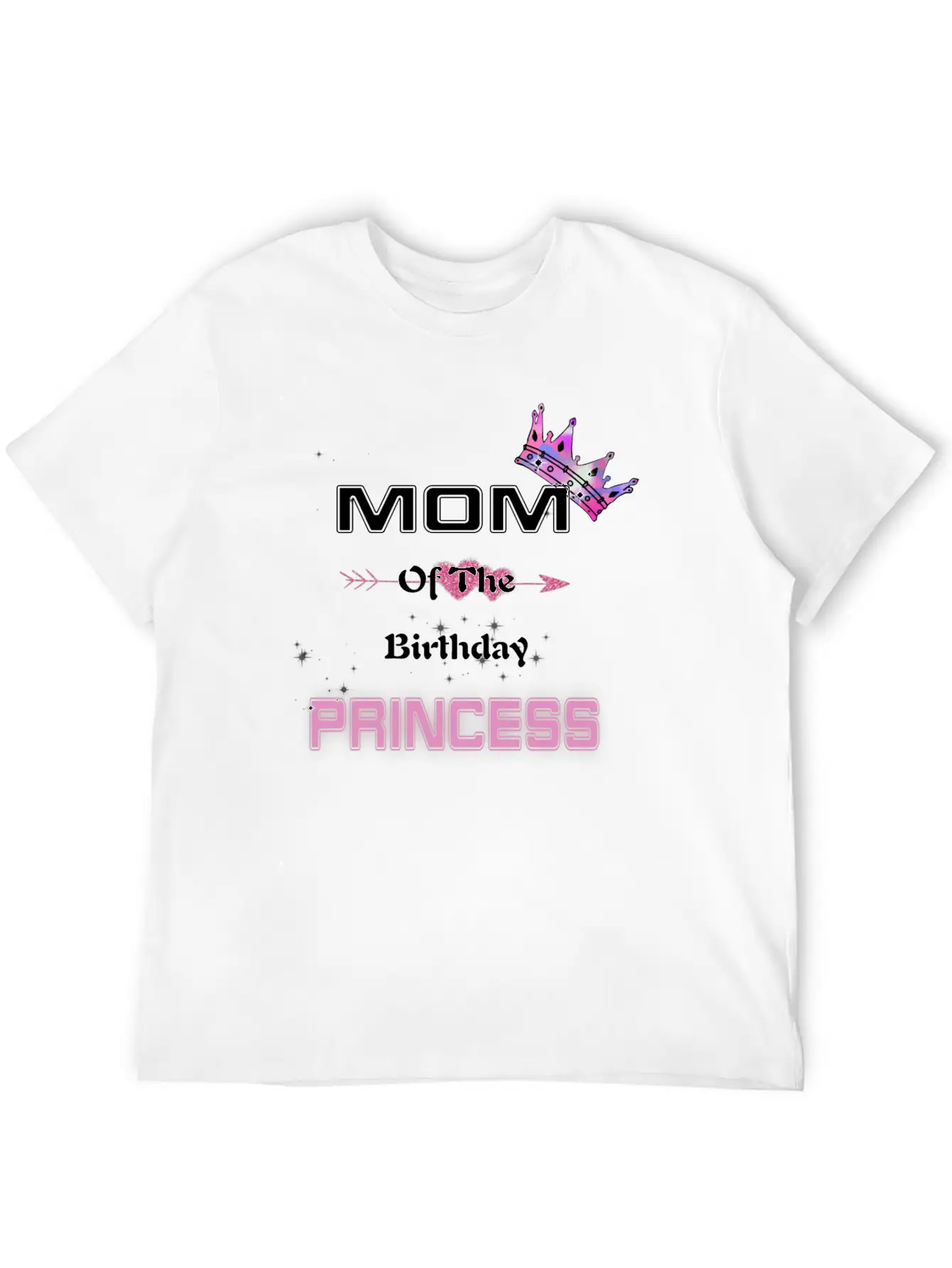 Mom Of The Birthday Princess Unisex Short Sleeve Soft Cotton T-Shirt – Casual Everyday Wear