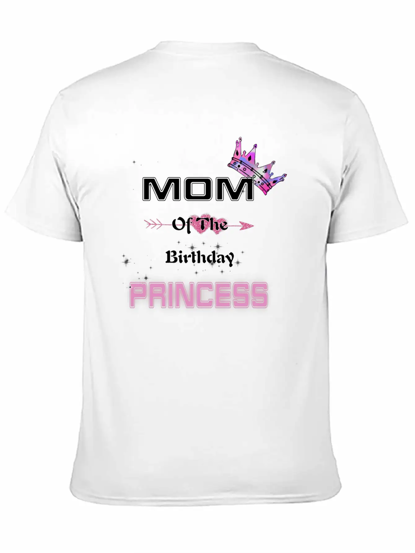 Mom Of The Birthday Princess Unisex Short Sleeve Soft Cotton T-Shirt – Casual Everyday Wear