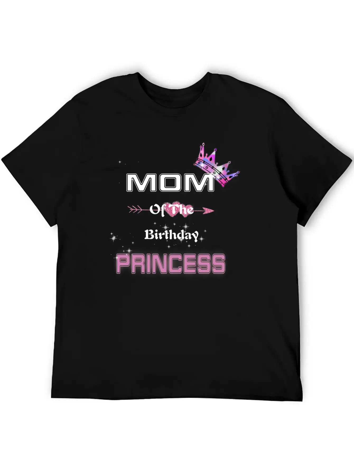 Mom Of The Birthday Princess Unisex Short Sleeve Soft Cotton T-Shirt – Casual Everyday Wear