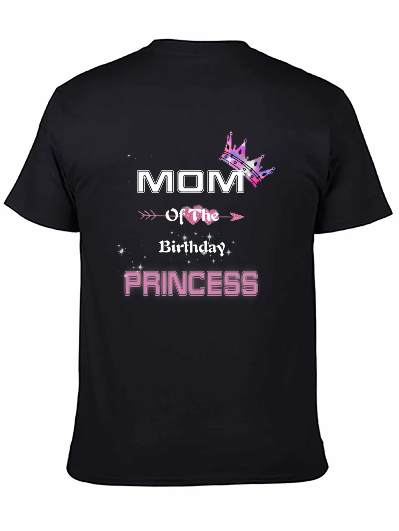 Mom Of The Birthday Princess Unisex Short Sleeve Soft Cotton T-Shirt – Casual Everyday Wear