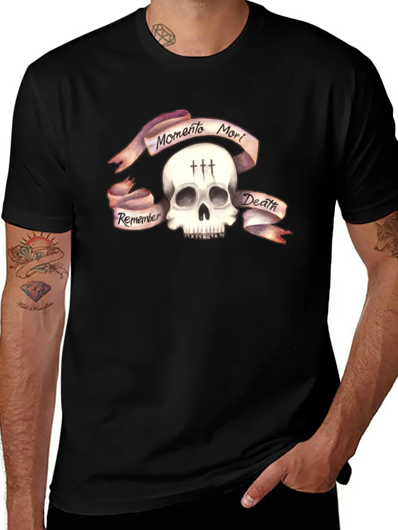 Momento Mori - Remember Death Unisex Short Sleeve Soft Cotton T-Shirt – Casual Everyday Wear