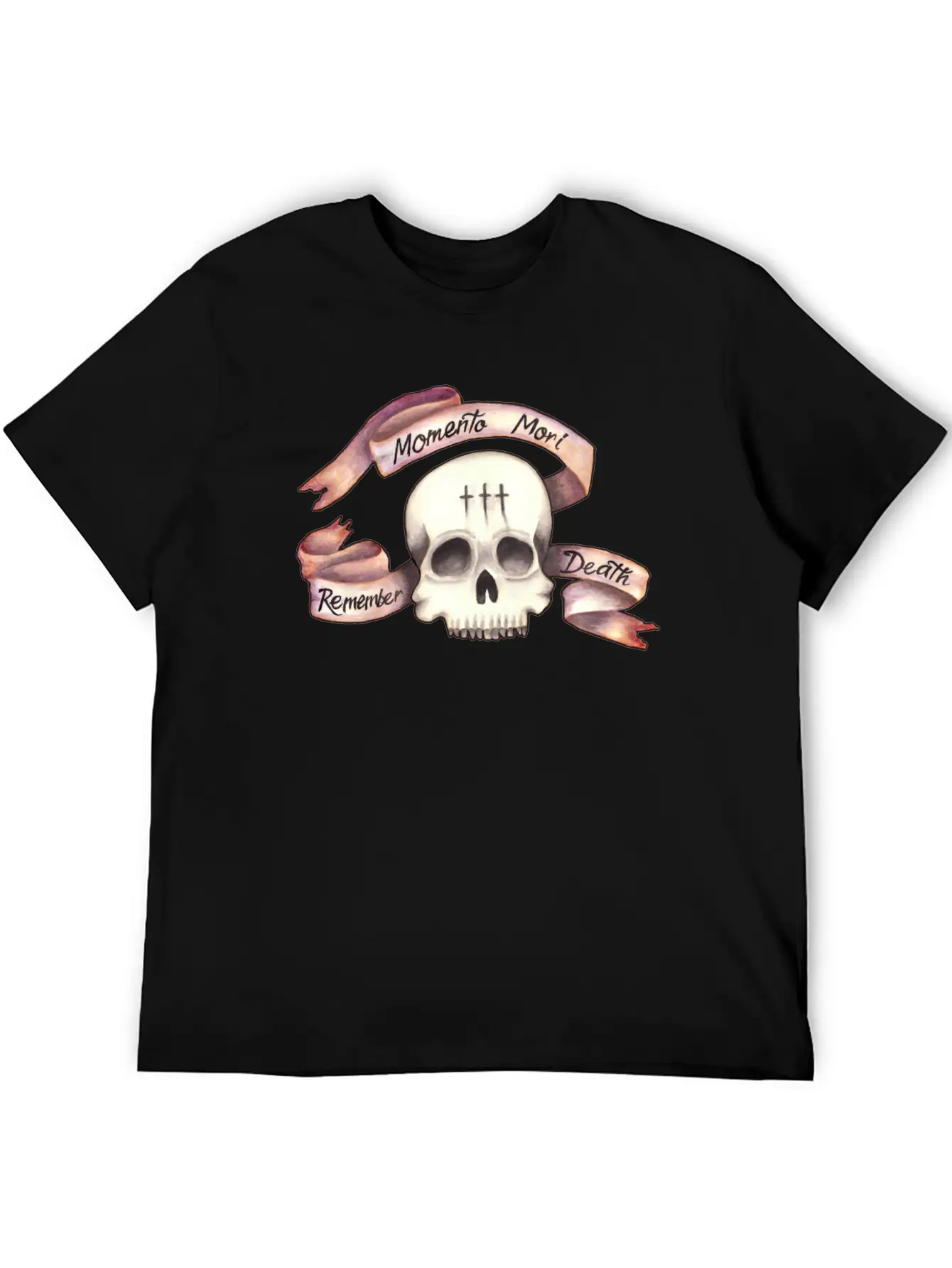 Momento Mori - Remember Death Unisex Short Sleeve Soft Cotton T-Shirt – Casual Everyday Wear