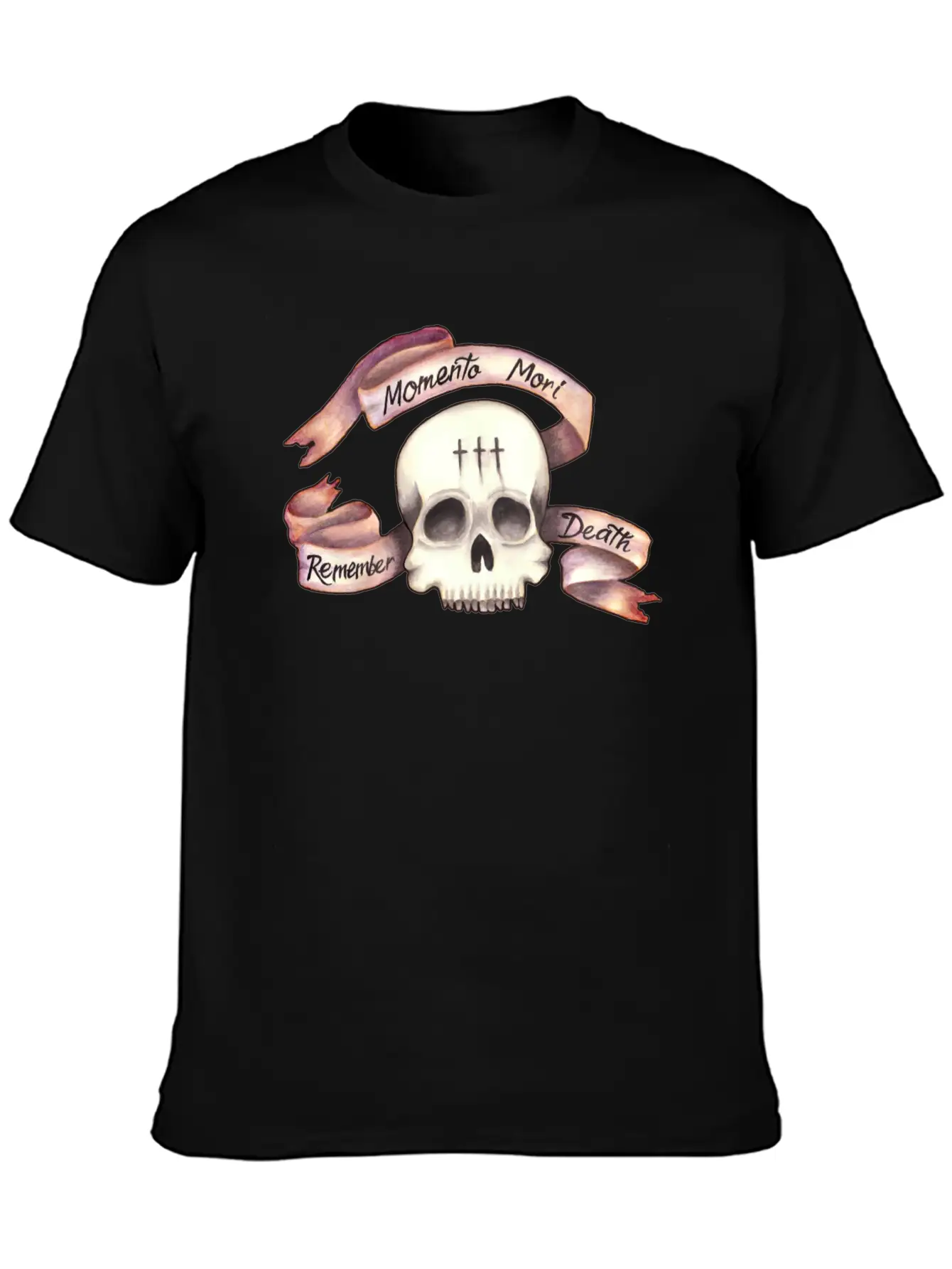 Momento Mori - Remember Death Unisex Short Sleeve Soft Cotton T-Shirt – Casual Everyday Wear