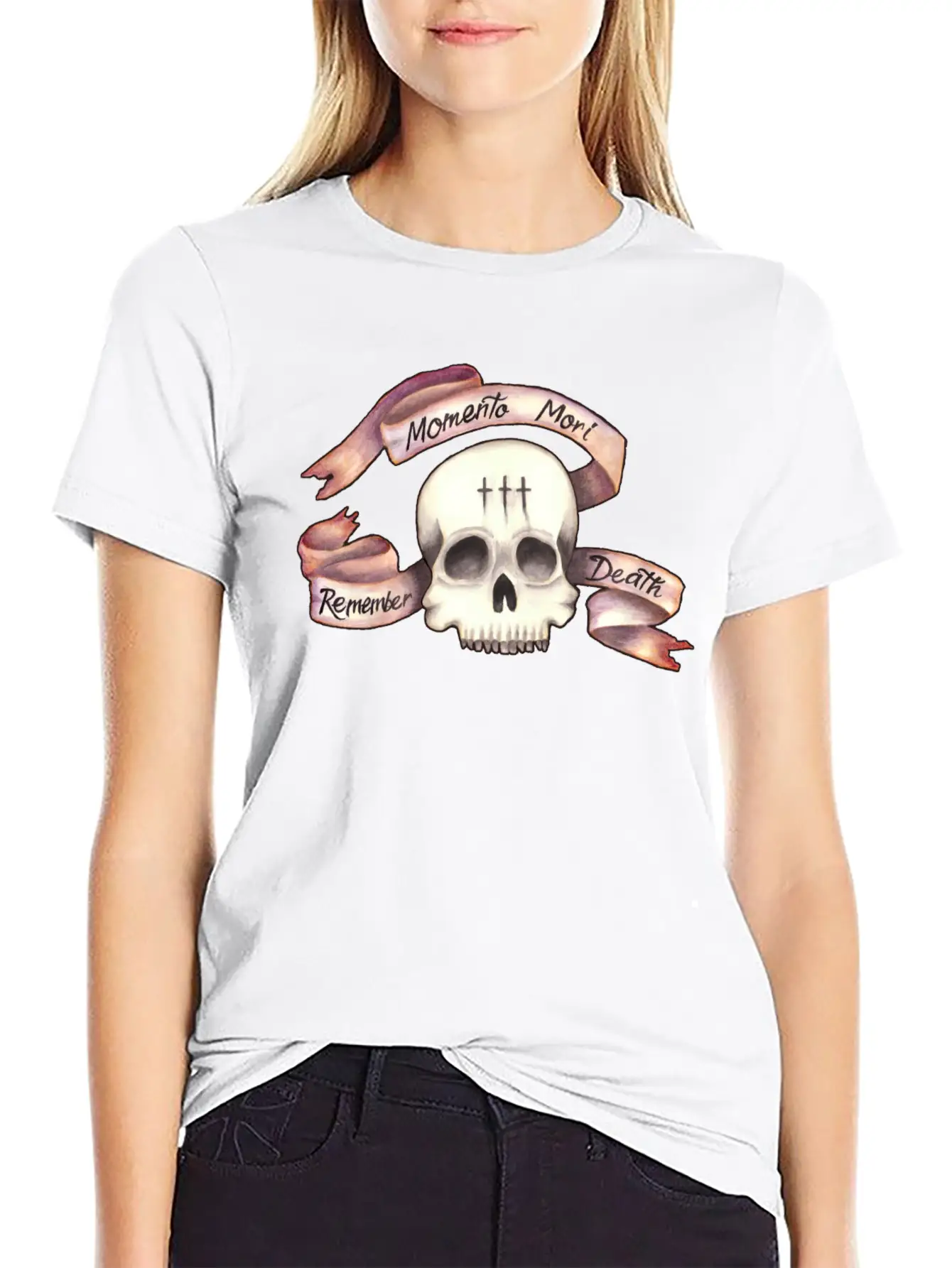 Momento Mori - Remember Death Unisex Short Sleeve Soft Cotton T-Shirt – Casual Everyday Wear