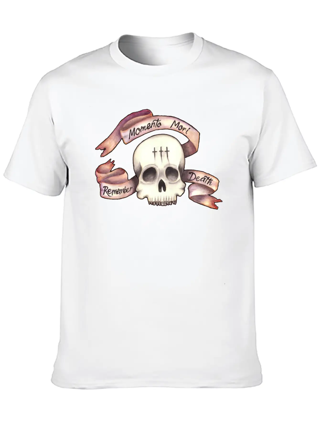 Momento Mori - Remember Death Unisex Short Sleeve Soft Cotton T-Shirt – Casual Everyday Wear