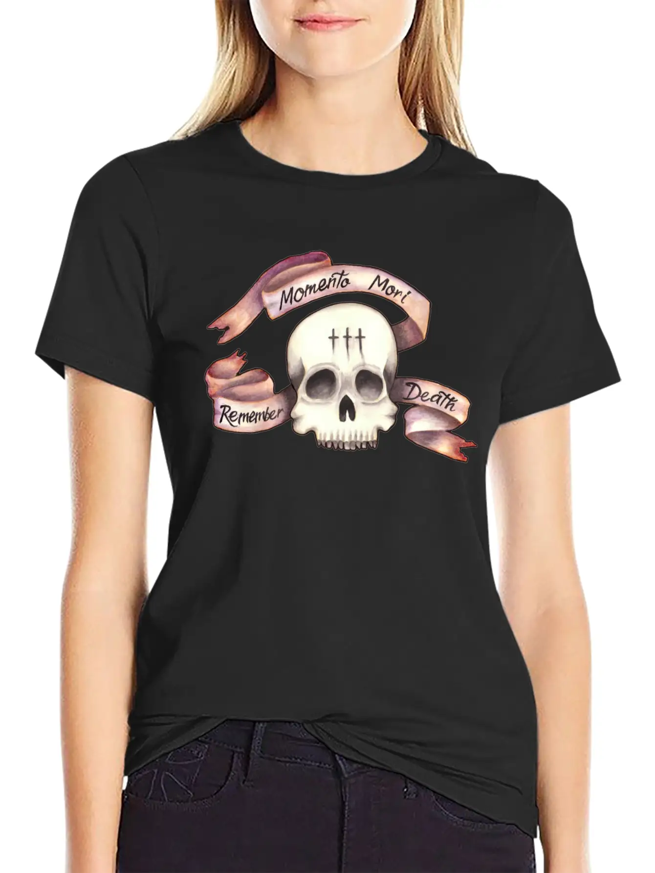 Momento Mori - Remember Death Unisex Short Sleeve Soft Cotton T-Shirt – Casual Everyday Wear