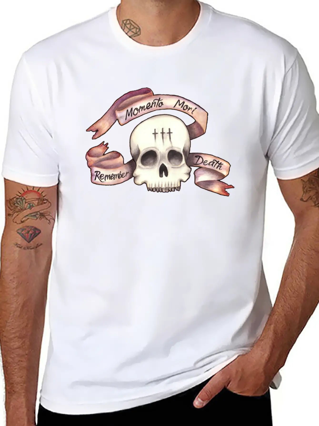 Momento Mori - Remember Death Unisex Short Sleeve Soft Cotton T-Shirt – Casual Everyday Wear