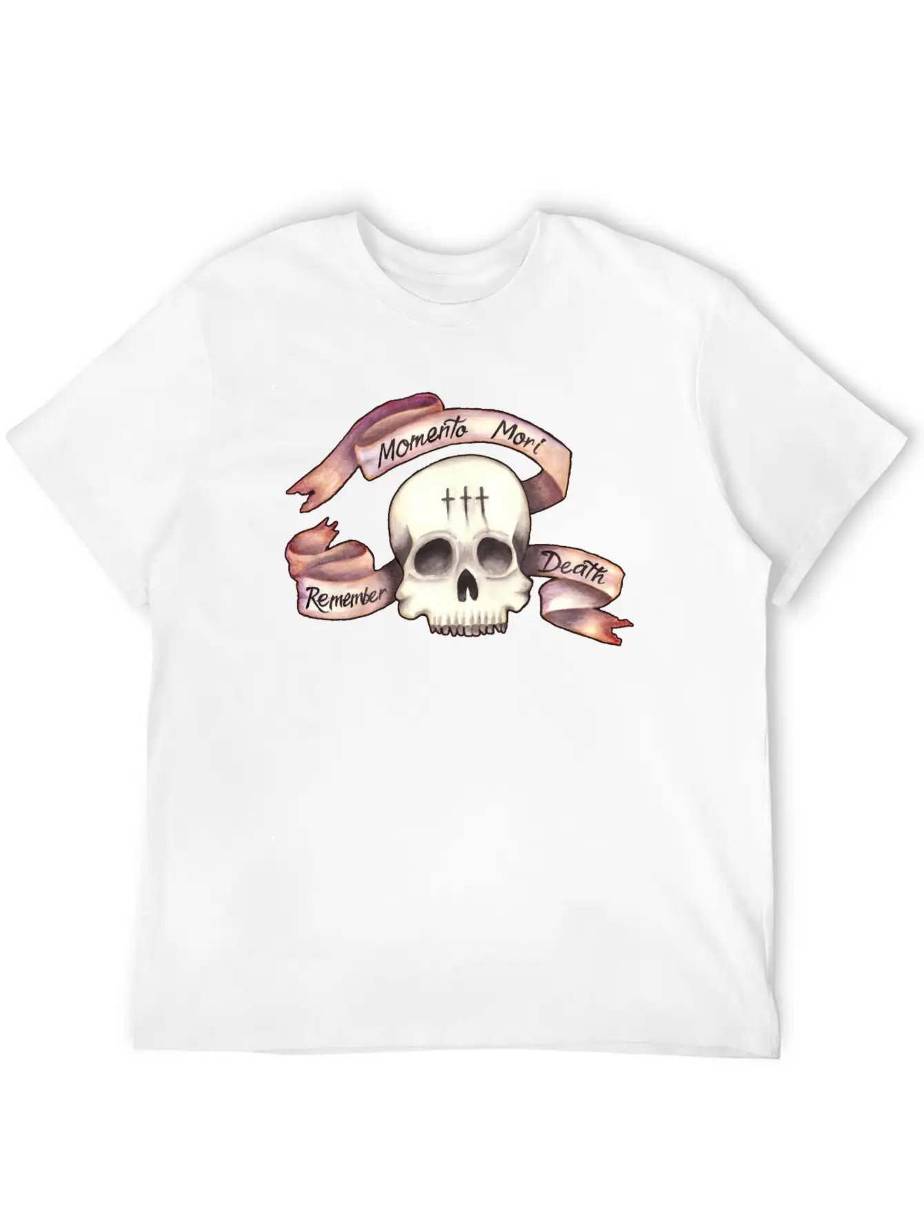 Momento Mori - Remember Death Unisex Short Sleeve Soft Cotton T-Shirt – Casual Everyday Wear