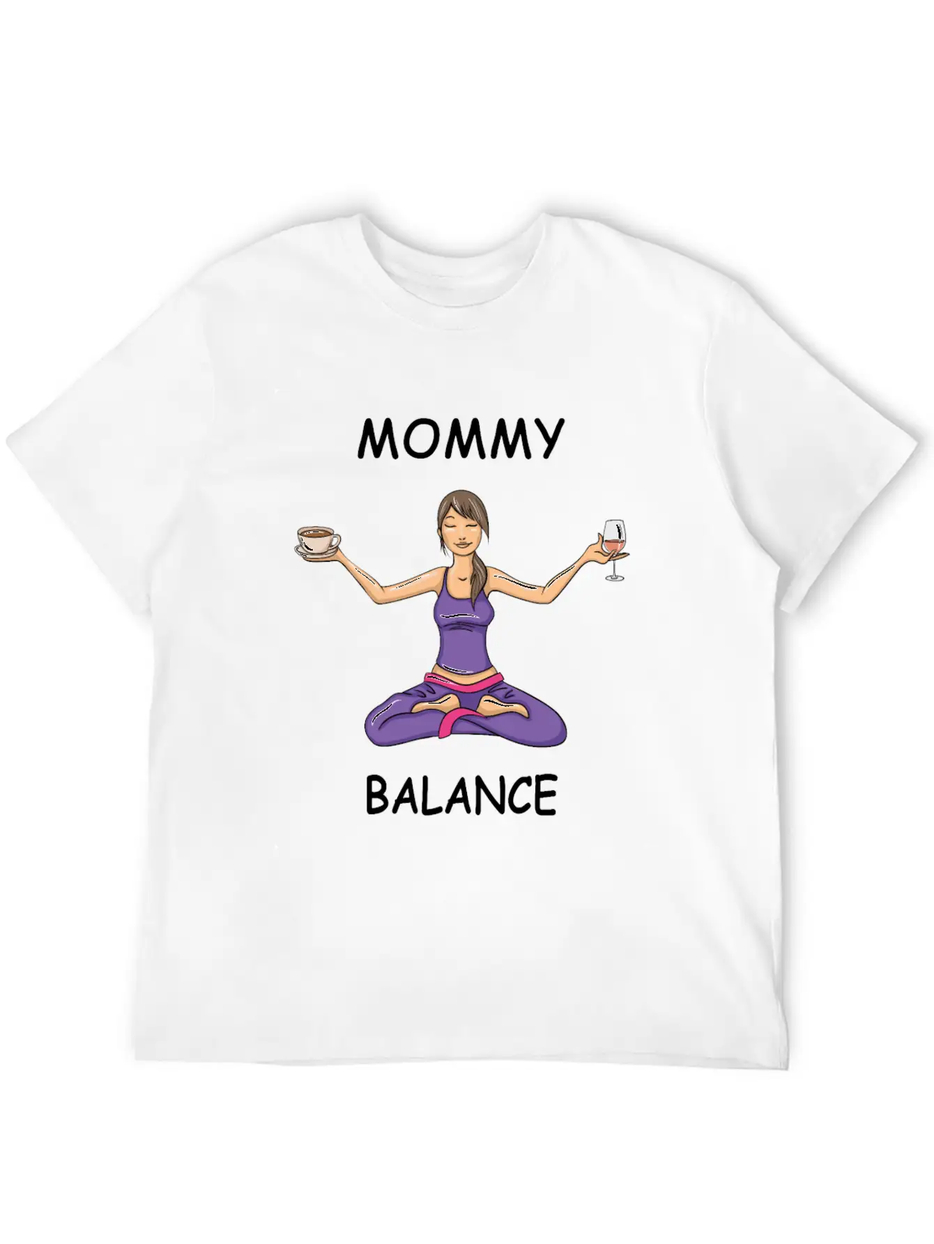 Mommy Balance Comfortable Minimalist Graphic Tee – Summer Style Essential