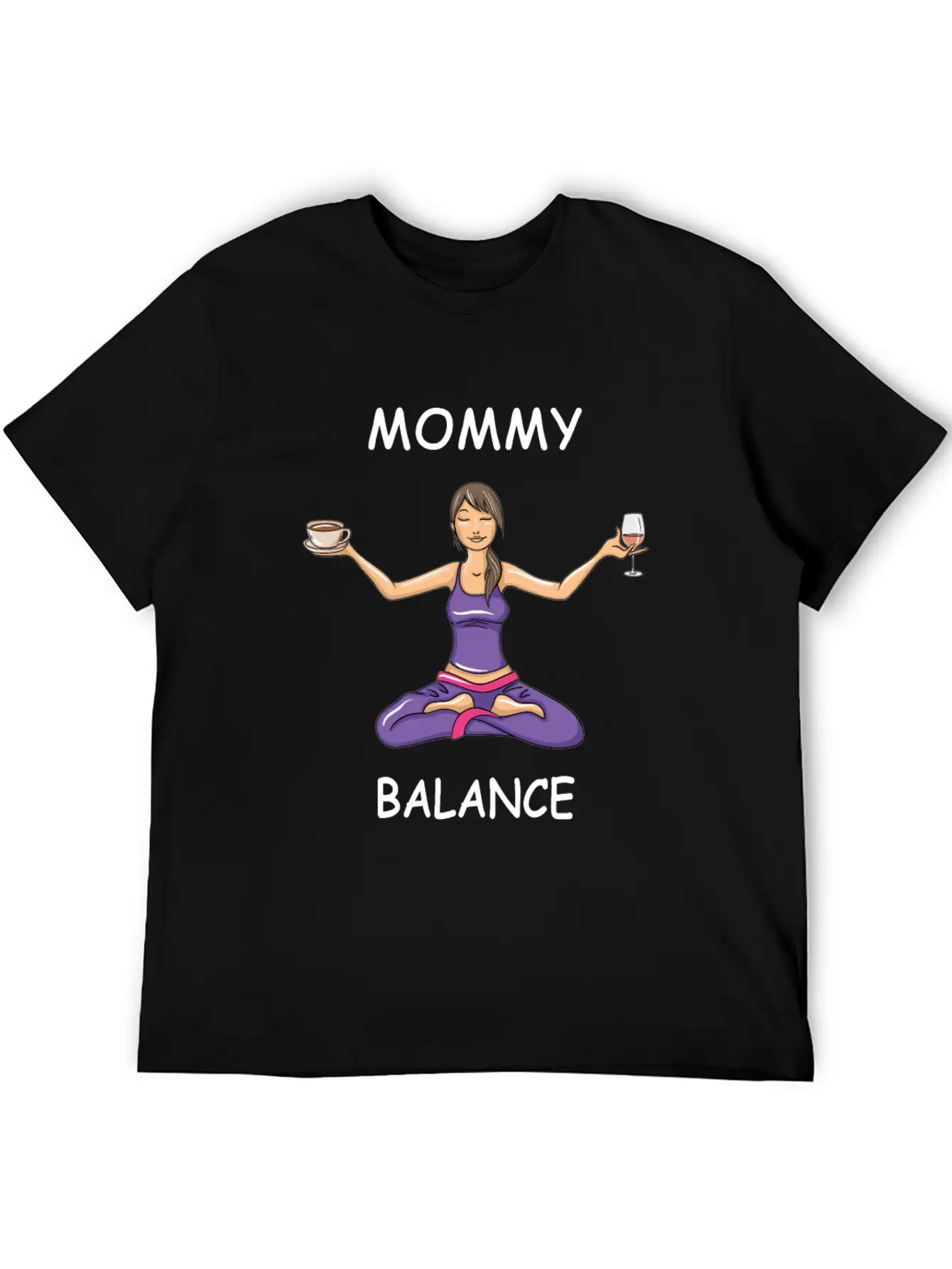 Mommy Balance Comfortable Minimalist Graphic Tee – Summer Style Essential
