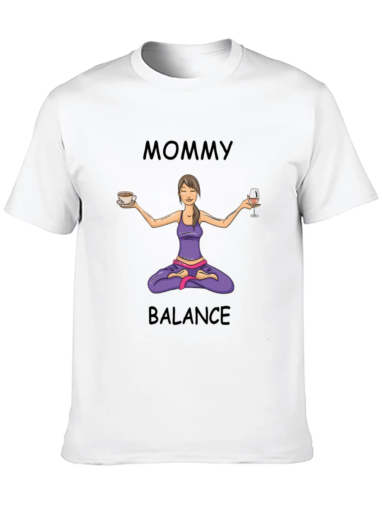 Mommy Balance Comfortable Minimalist Graphic Tee – Summer Style Essential