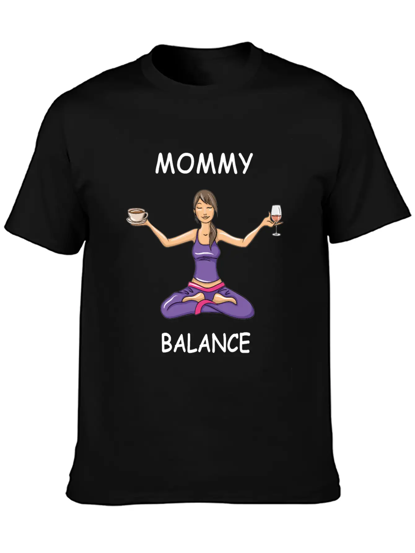 Mommy Balance Comfortable Minimalist Graphic Tee – Summer Style Essential