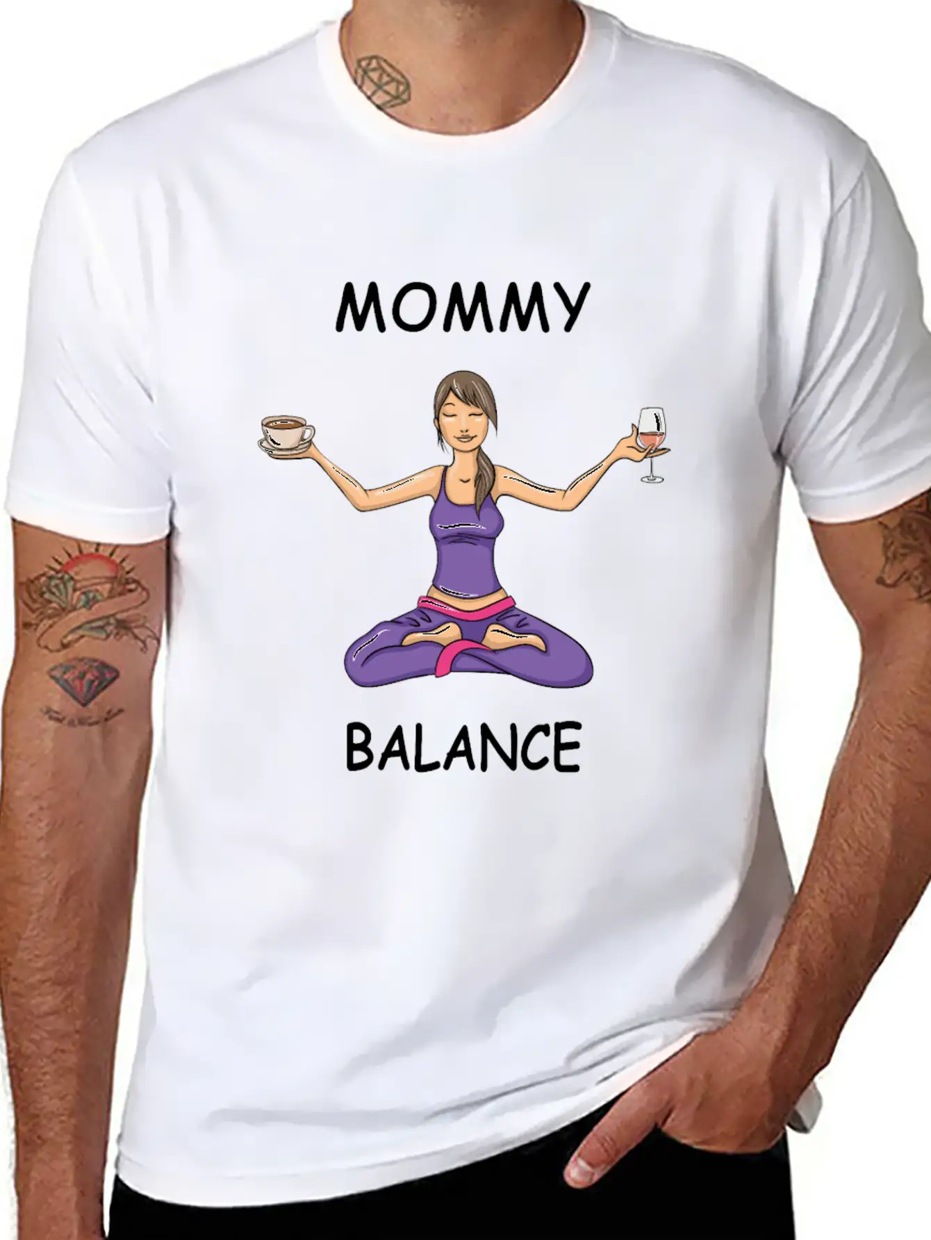 Mommy Balance Comfortable Minimalist Graphic Tee – Summer Style Essential