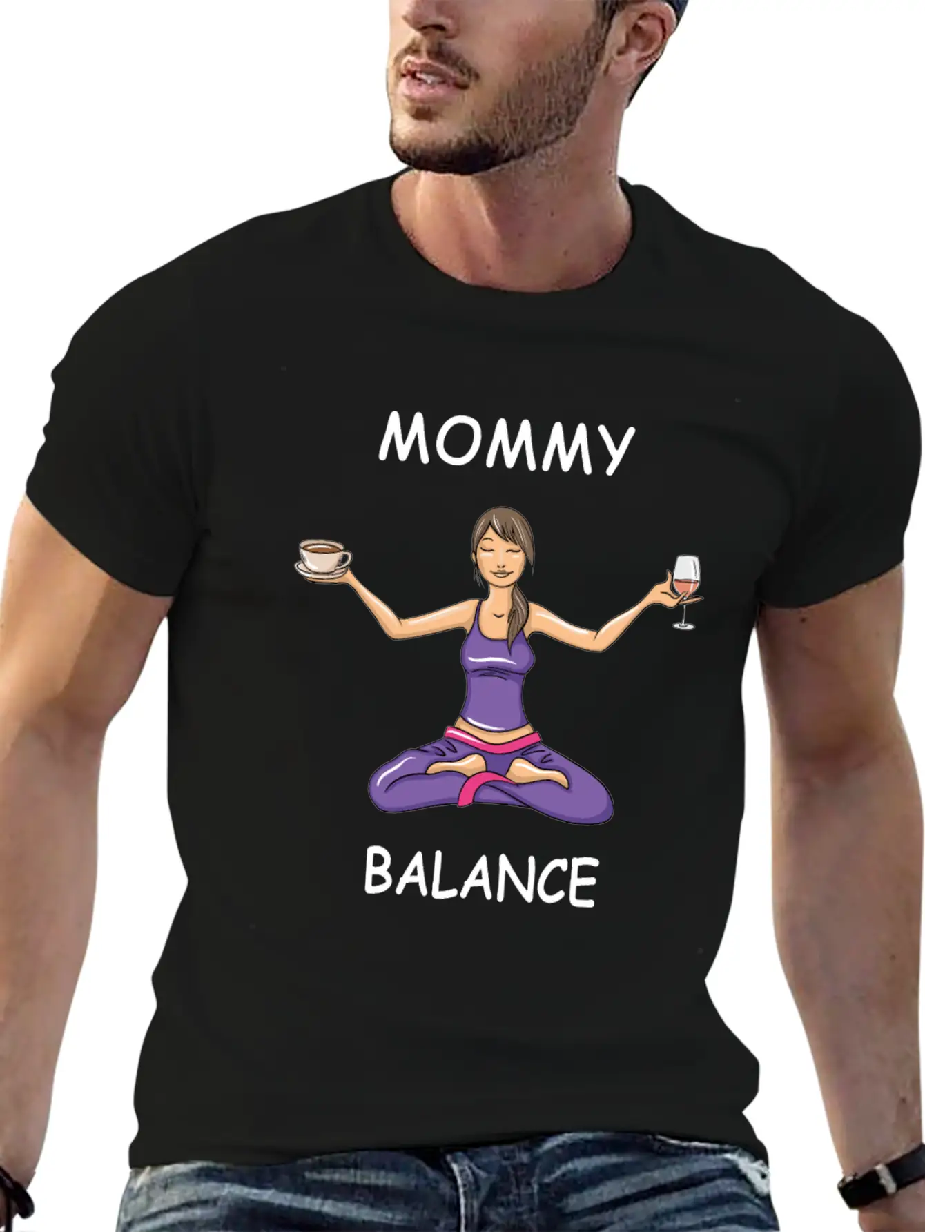 Mommy Balance Comfortable Minimalist Graphic Tee – Summer Style Essential