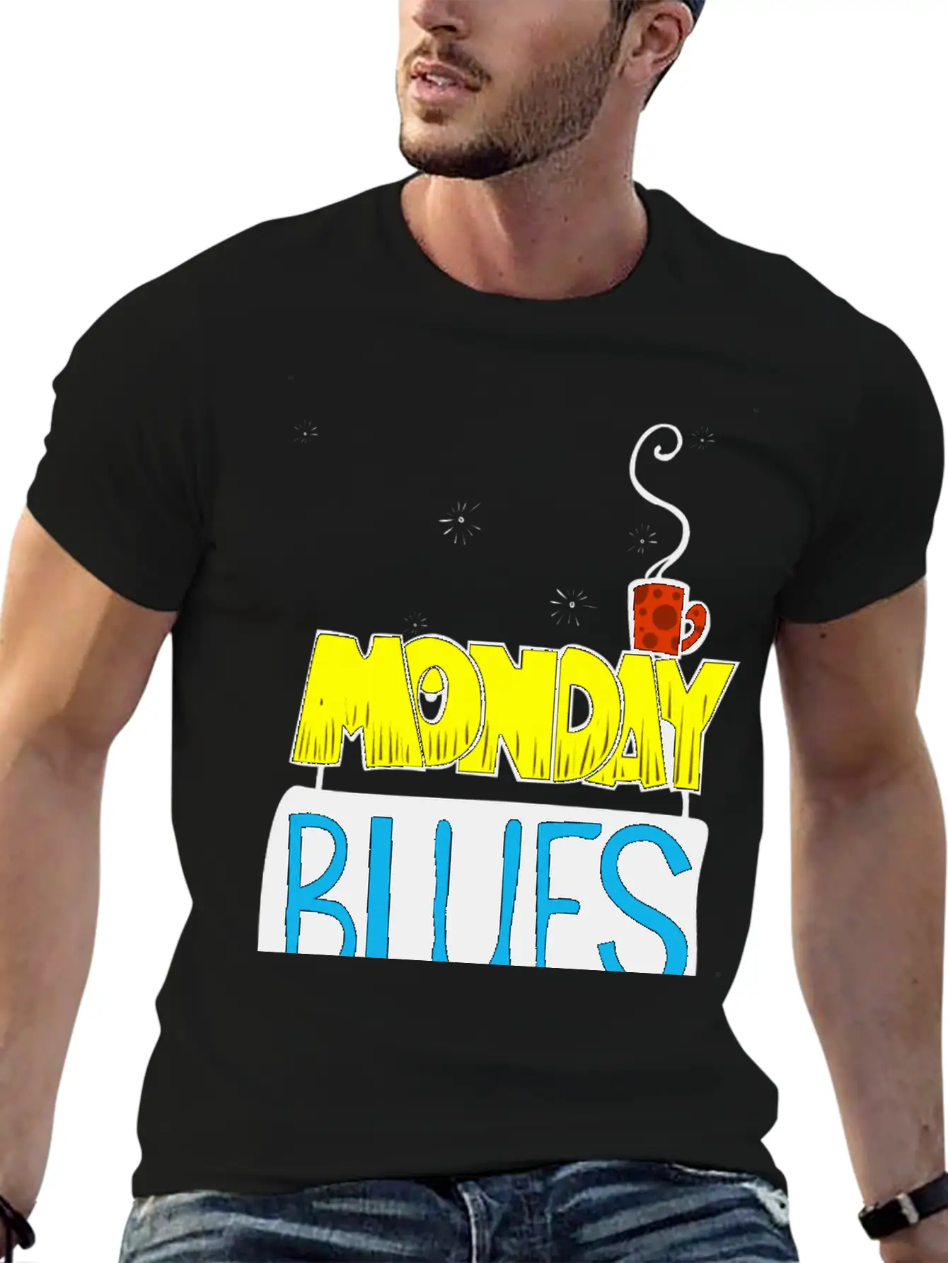 Monday Blues Stylish Everyday T-Shirt – Unisex Basic Cotton Tee