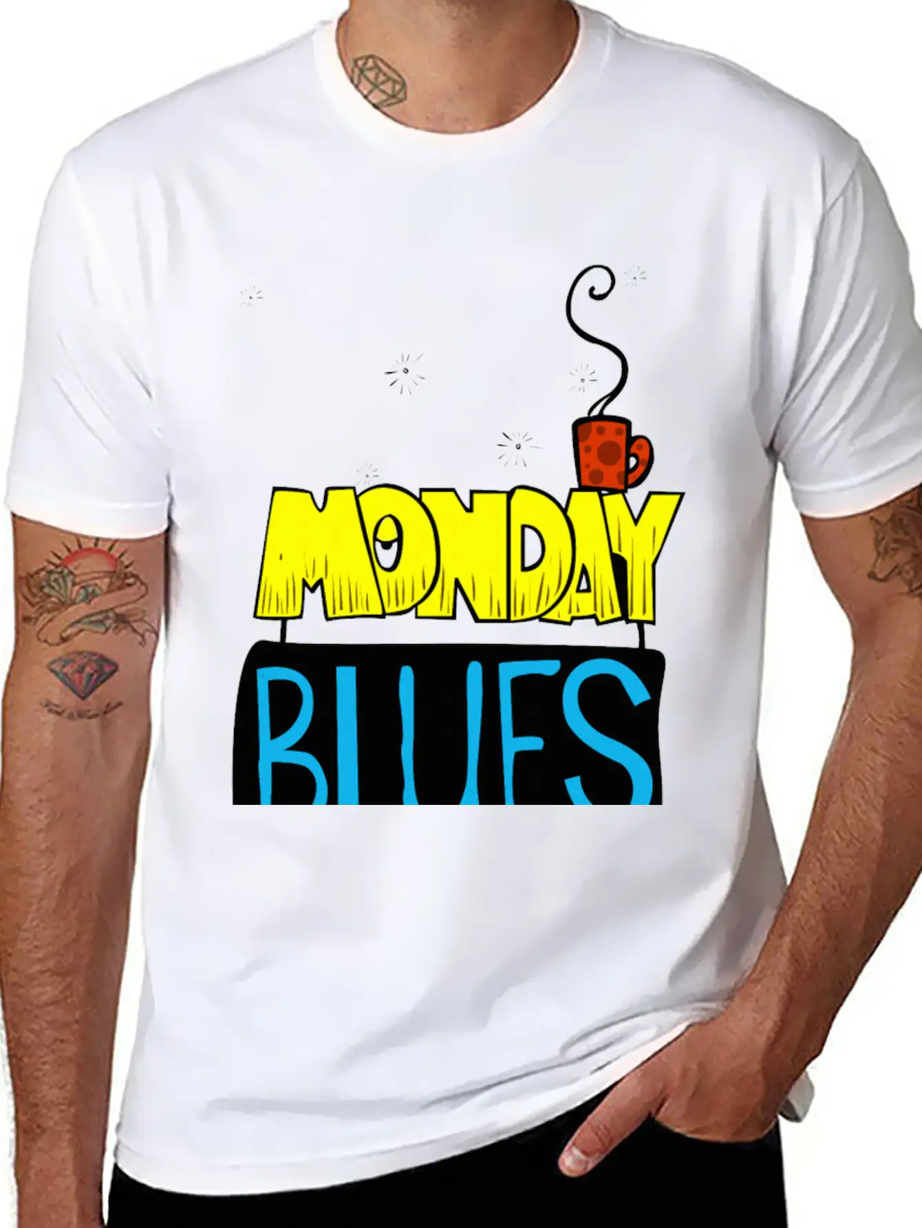 Monday Blues Stylish Everyday T-Shirt – Unisex Basic Cotton Tee