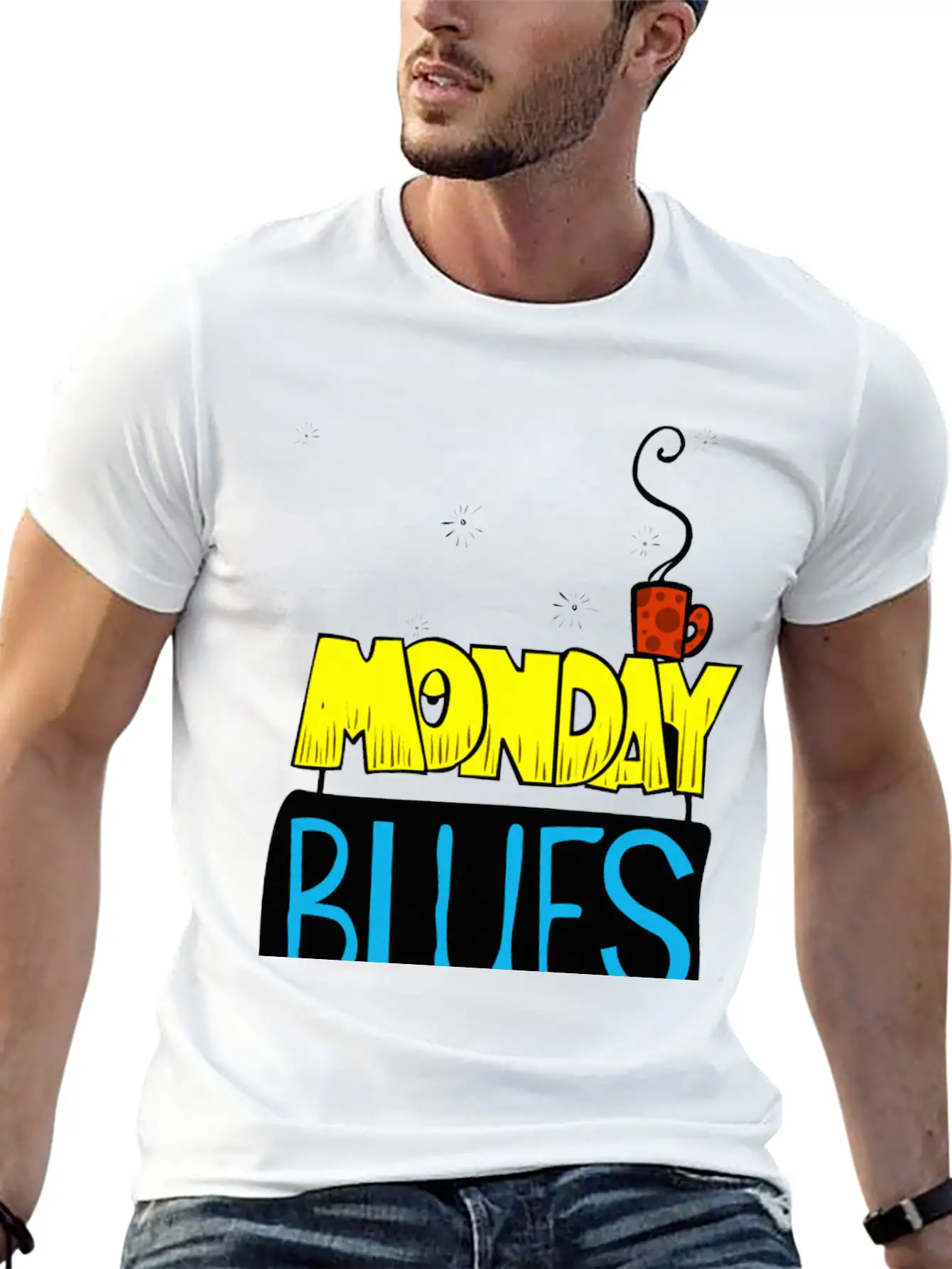 Monday Blues Stylish Everyday T-Shirt – Unisex Basic Cotton Tee