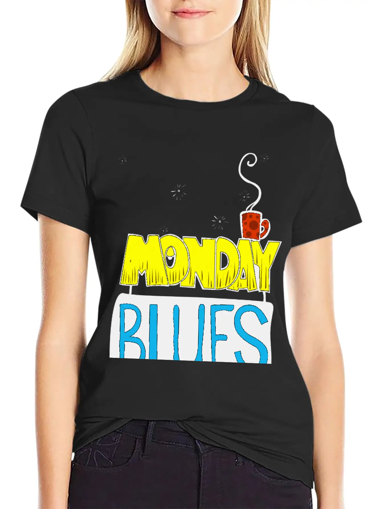 Monday Blues Stylish Everyday T-Shirt – Unisex Basic Cotton Tee