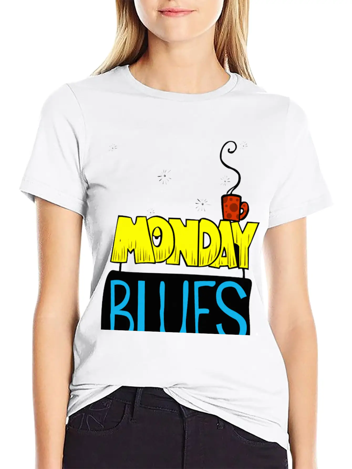 Monday Blues Stylish Everyday T-Shirt – Unisex Basic Cotton Tee