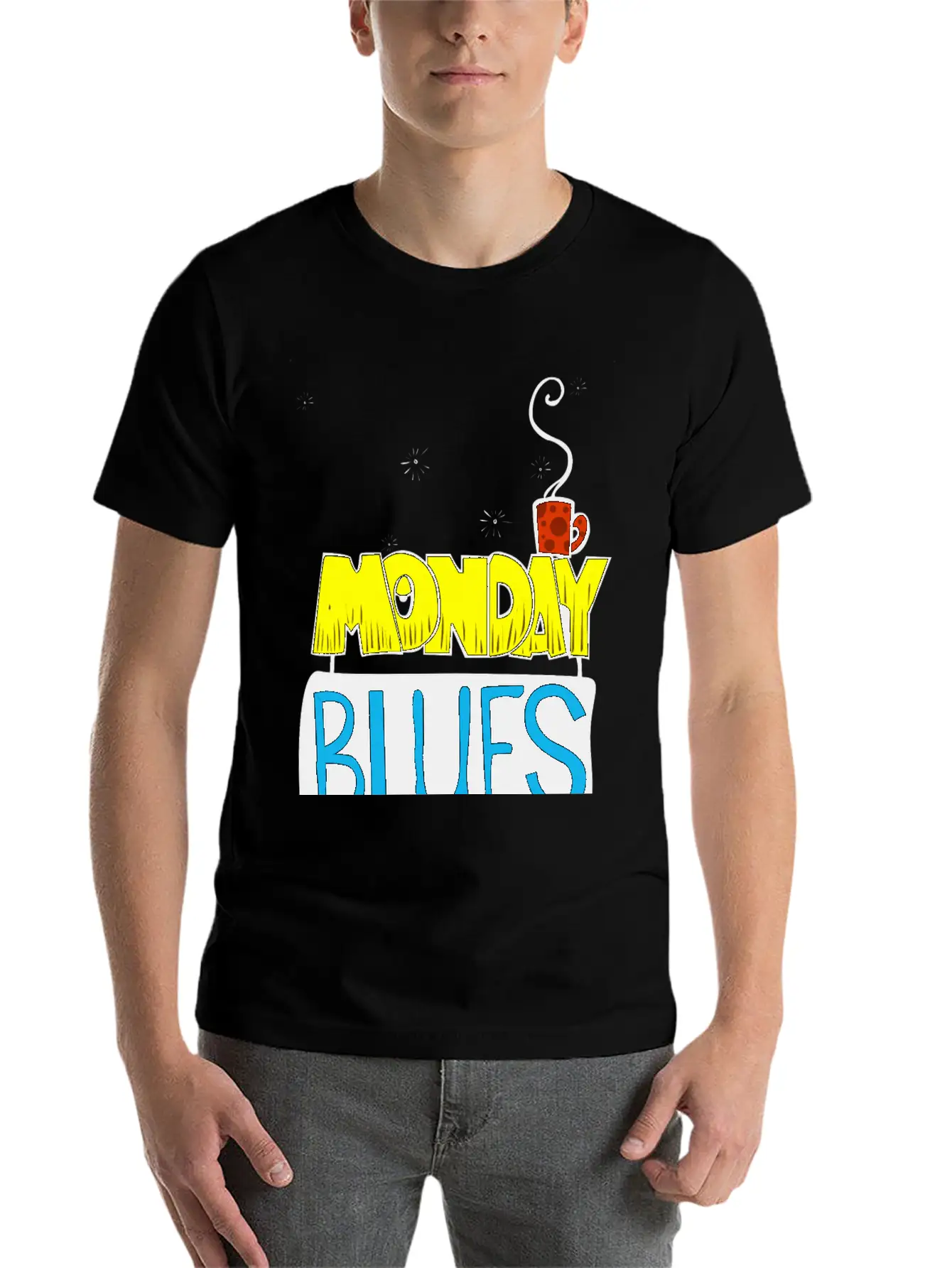 Monday Blues Stylish Everyday T-Shirt – Unisex Basic Cotton Tee