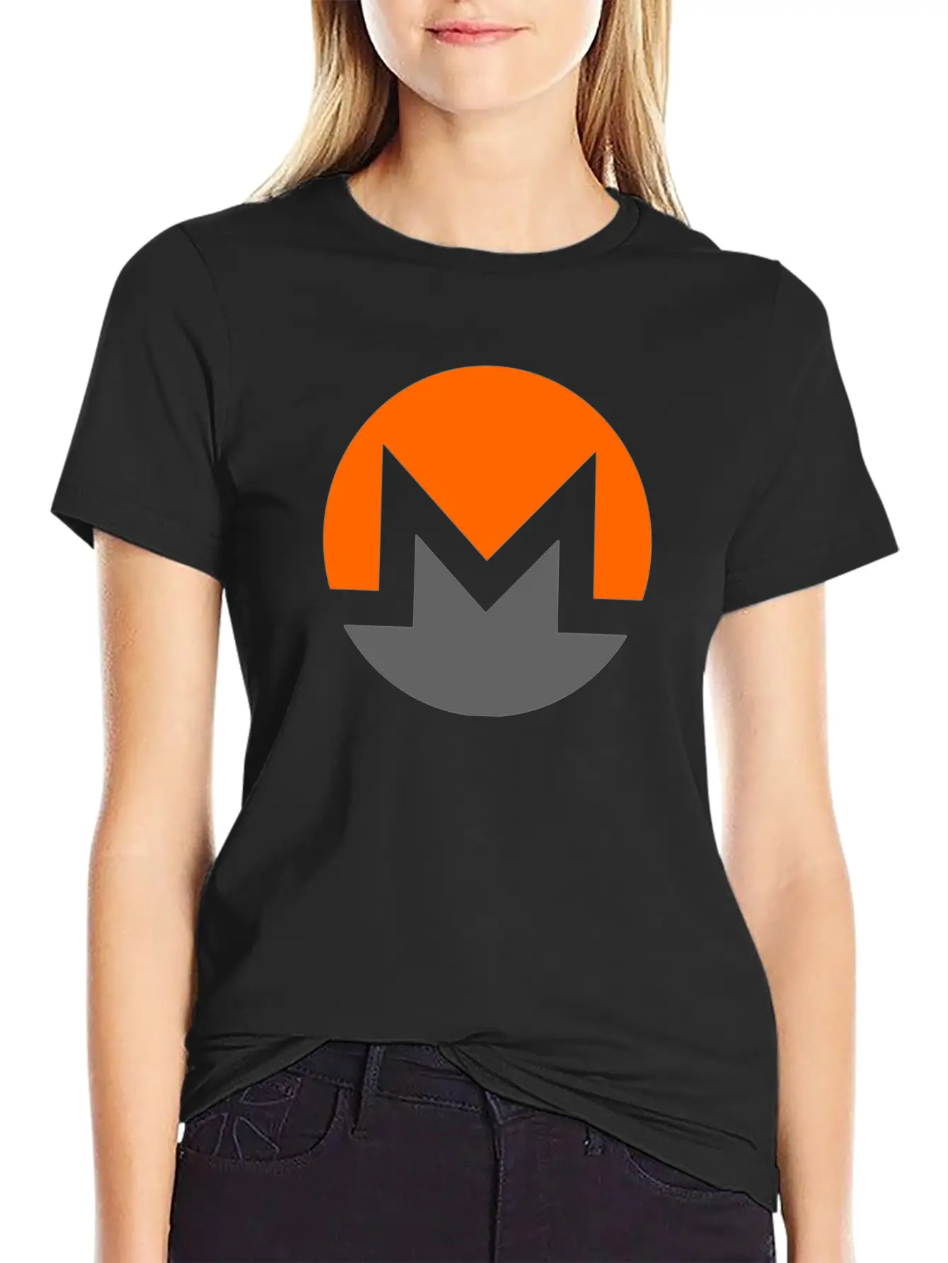 Monero XMR Crypto Cryptocurrency Blockchain Coin L Stylish Everyday T-Shirt – Unisex Basic Cotton Tee