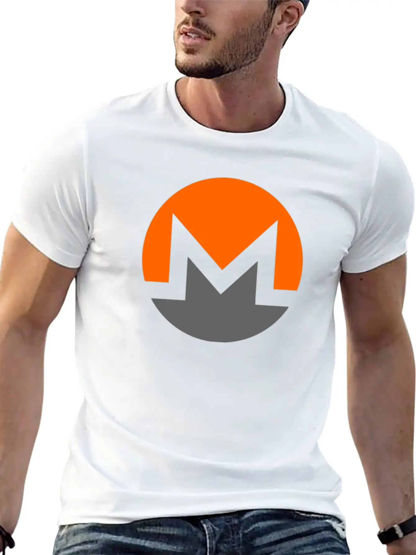 Monero XMR Crypto Cryptocurrency Blockchain Coin L Stylish Everyday T-Shirt – Unisex Basic Cotton Tee
