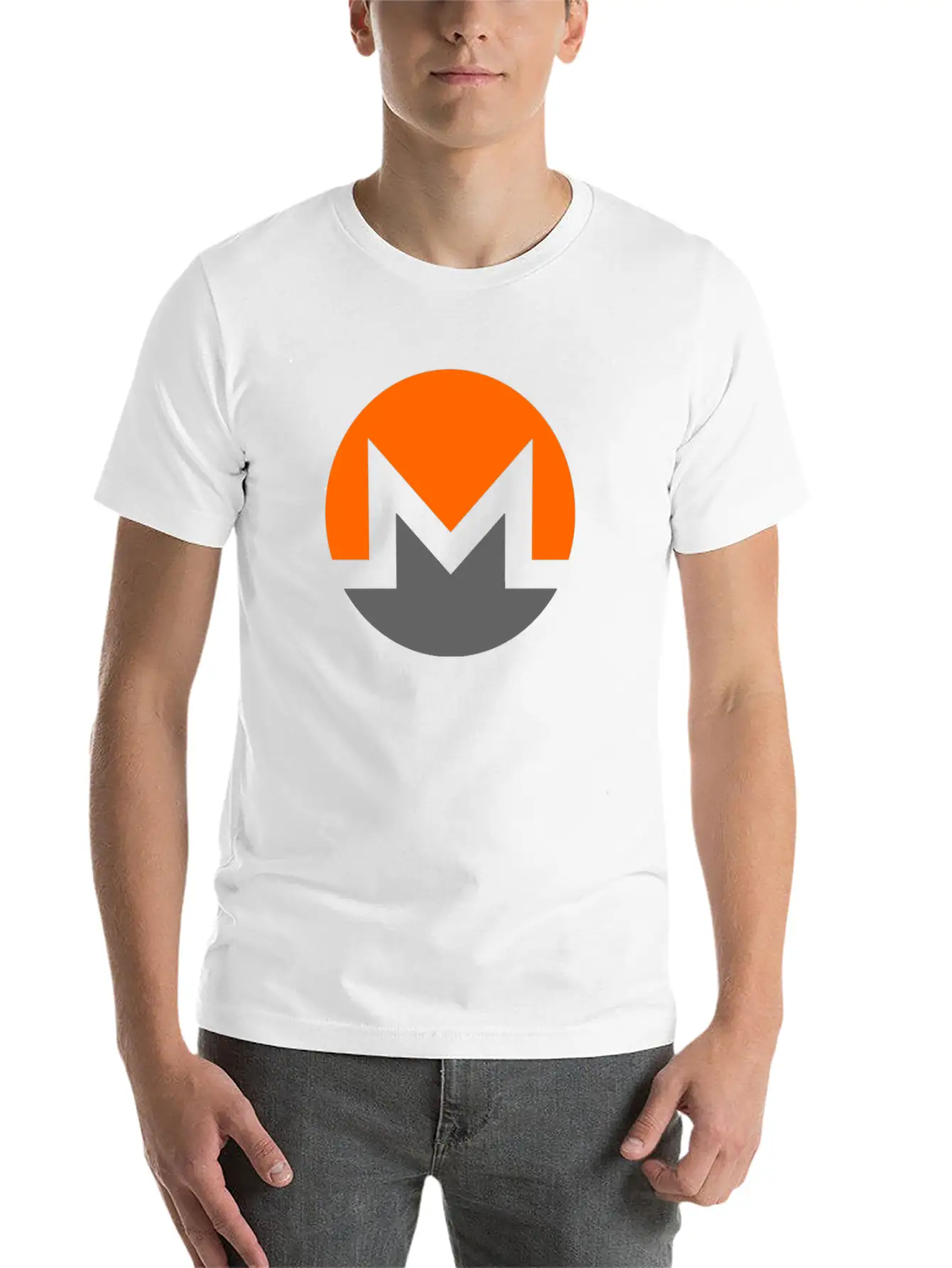 Monero XMR Crypto Cryptocurrency Blockchain Coin L Stylish Everyday T-Shirt – Unisex Basic Cotton Tee