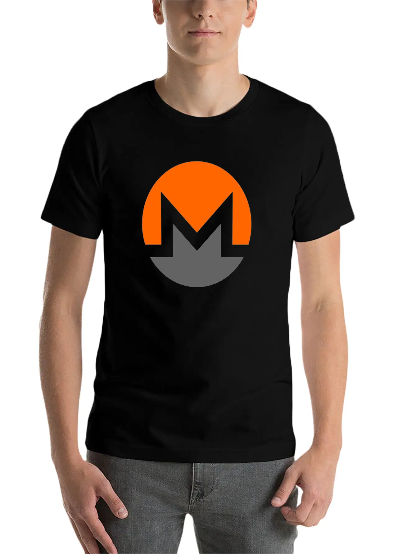 Monero XMR Crypto Cryptocurrency Blockchain Coin L Stylish Everyday T-Shirt – Unisex Basic Cotton Tee