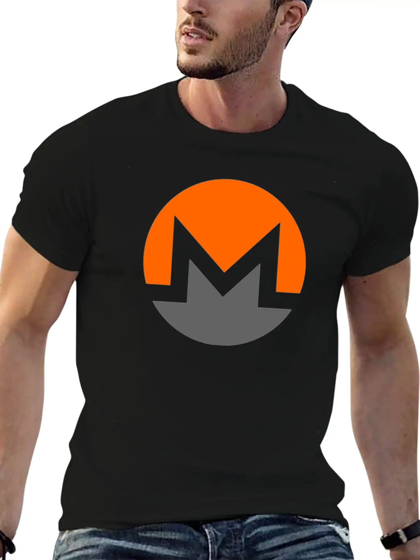 Monero XMR Crypto Cryptocurrency Blockchain Coin L Stylish Everyday T-Shirt – Unisex Basic Cotton Tee