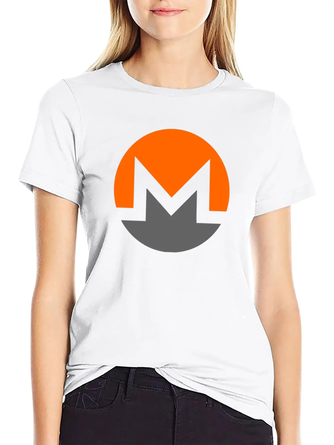 Monero XMR Crypto Cryptocurrency Blockchain Coin L Stylish Everyday T-Shirt – Unisex Basic Cotton Tee