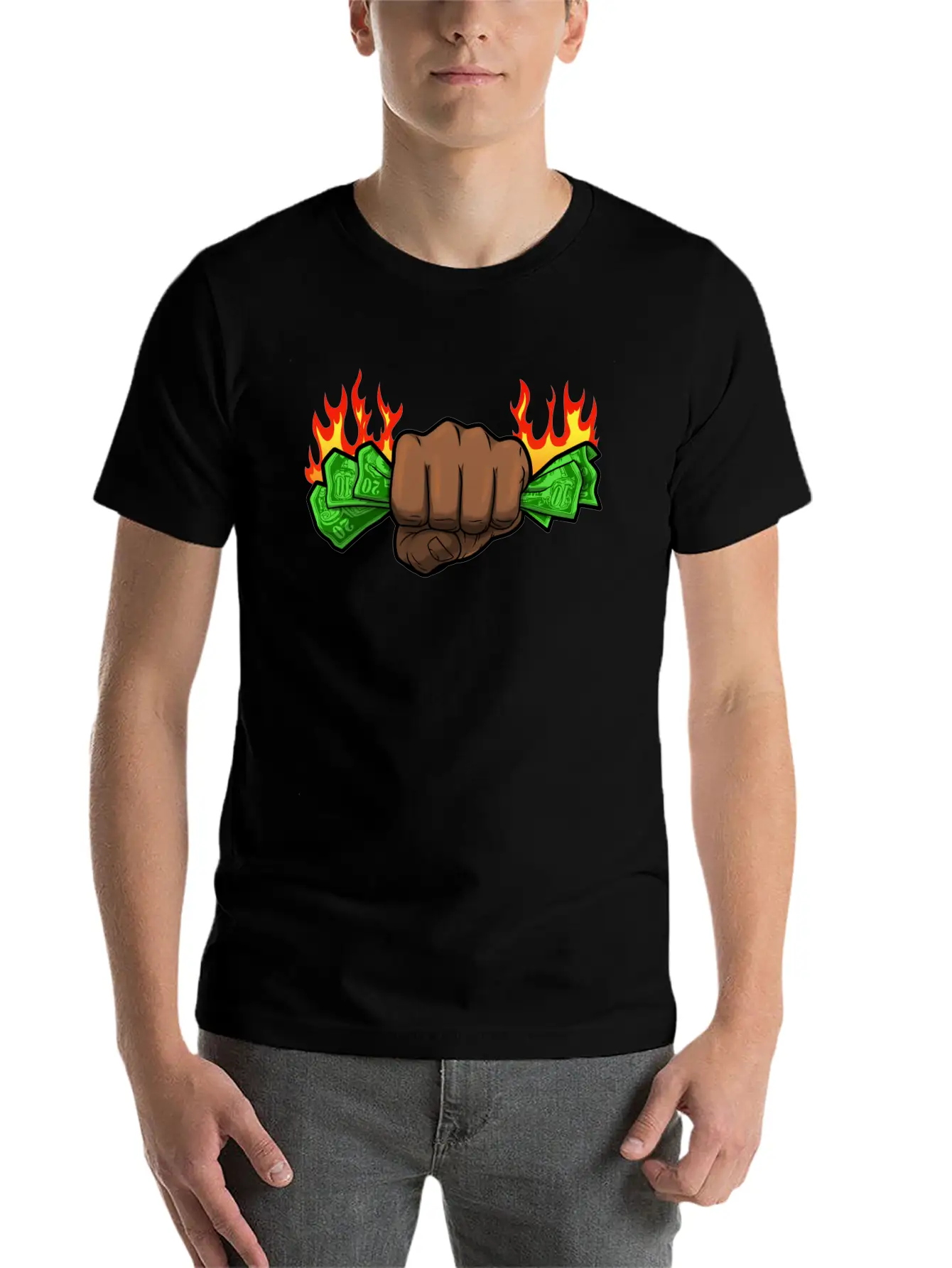 Money Fist Bump Stylish Everyday T-Shirt – Unisex Basic Cotton Tee