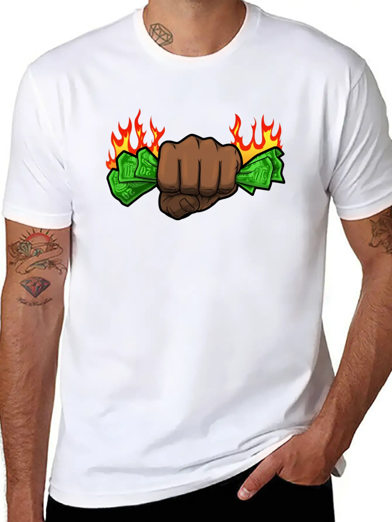 Money Fist Bump Stylish Everyday T-Shirt – Unisex Basic Cotton Tee