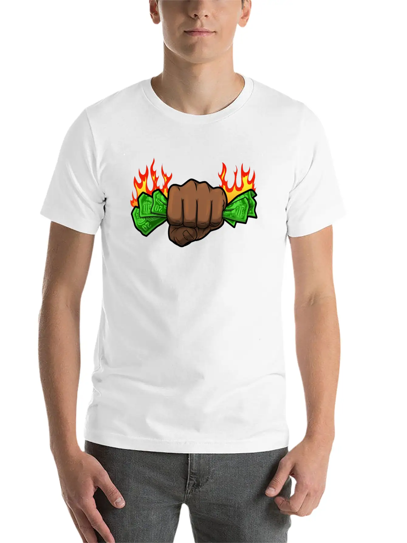 Money Fist Bump Stylish Everyday T-Shirt – Unisex Basic Cotton Tee
