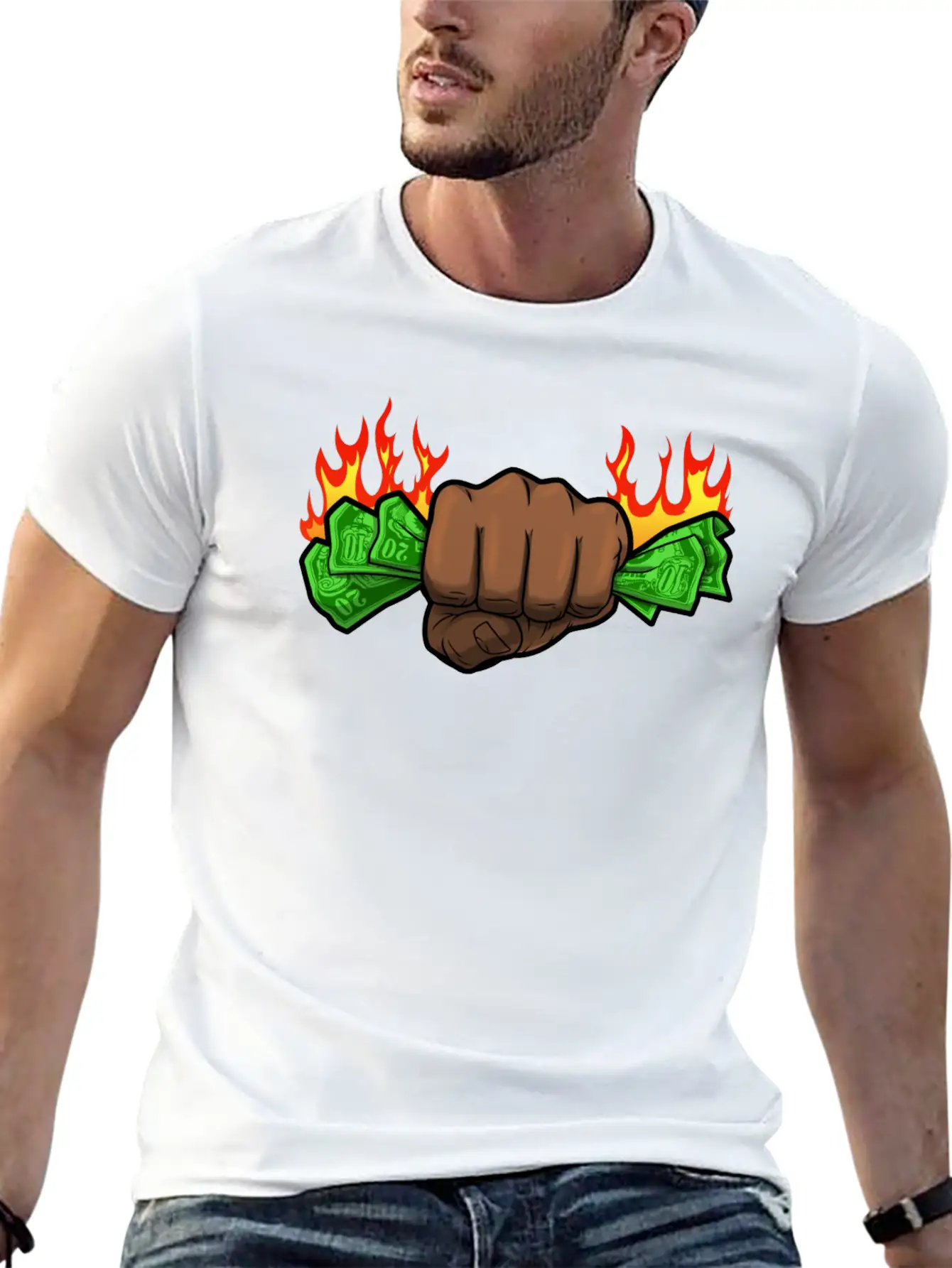 Money Fist Bump Stylish Everyday T-Shirt – Unisex Basic Cotton Tee