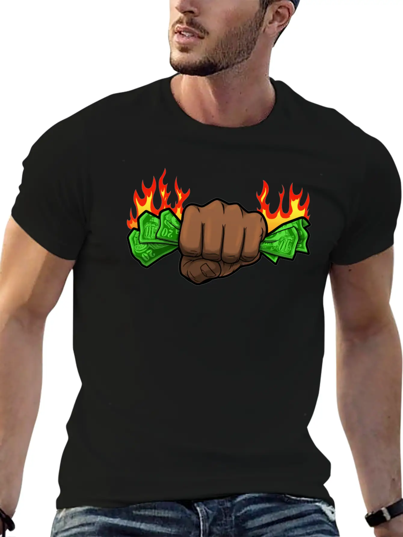 Money Fist Bump Stylish Everyday T-Shirt – Unisex Basic Cotton Tee