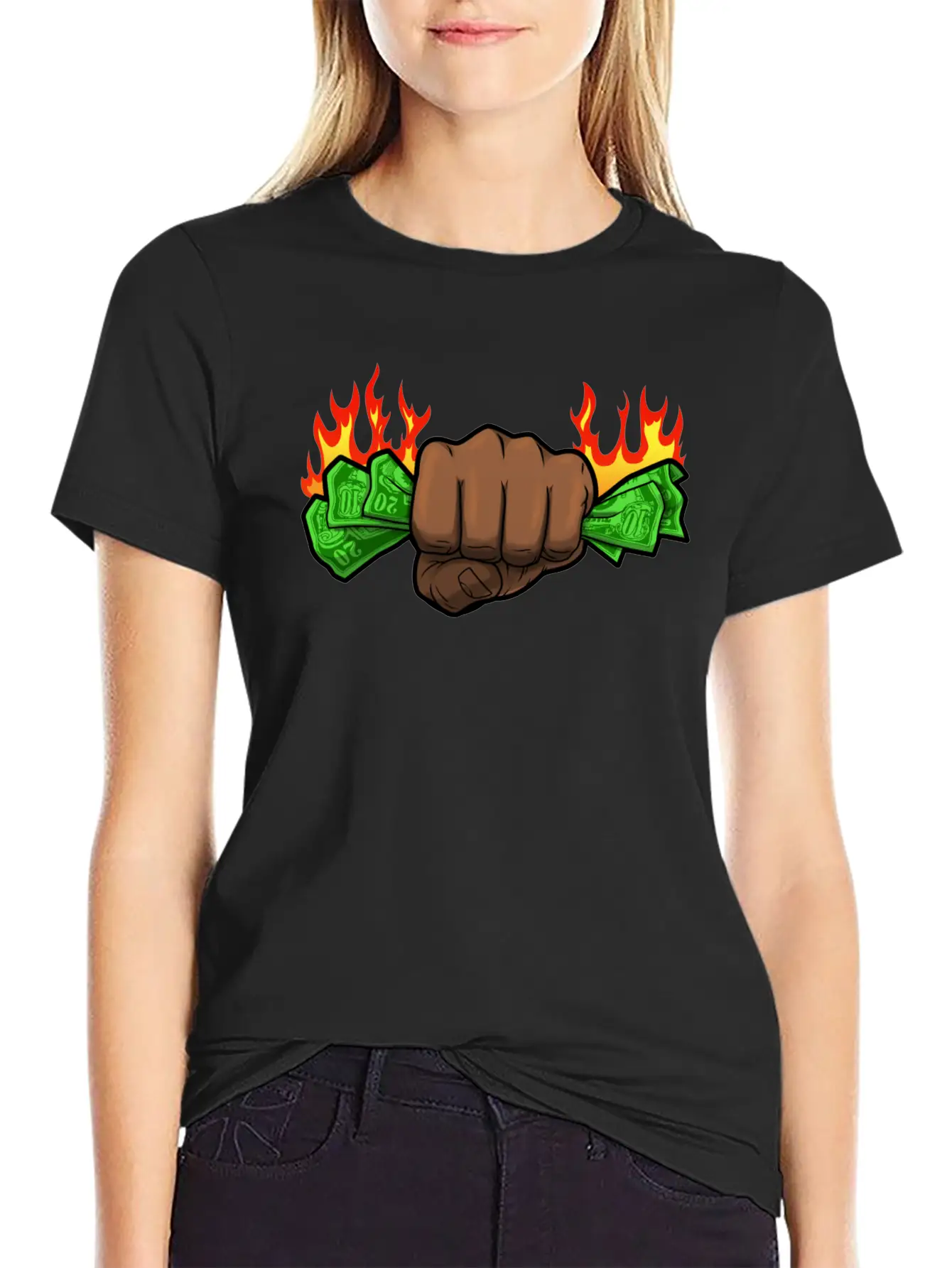 Money Fist Bump Stylish Everyday T-Shirt – Unisex Basic Cotton Tee