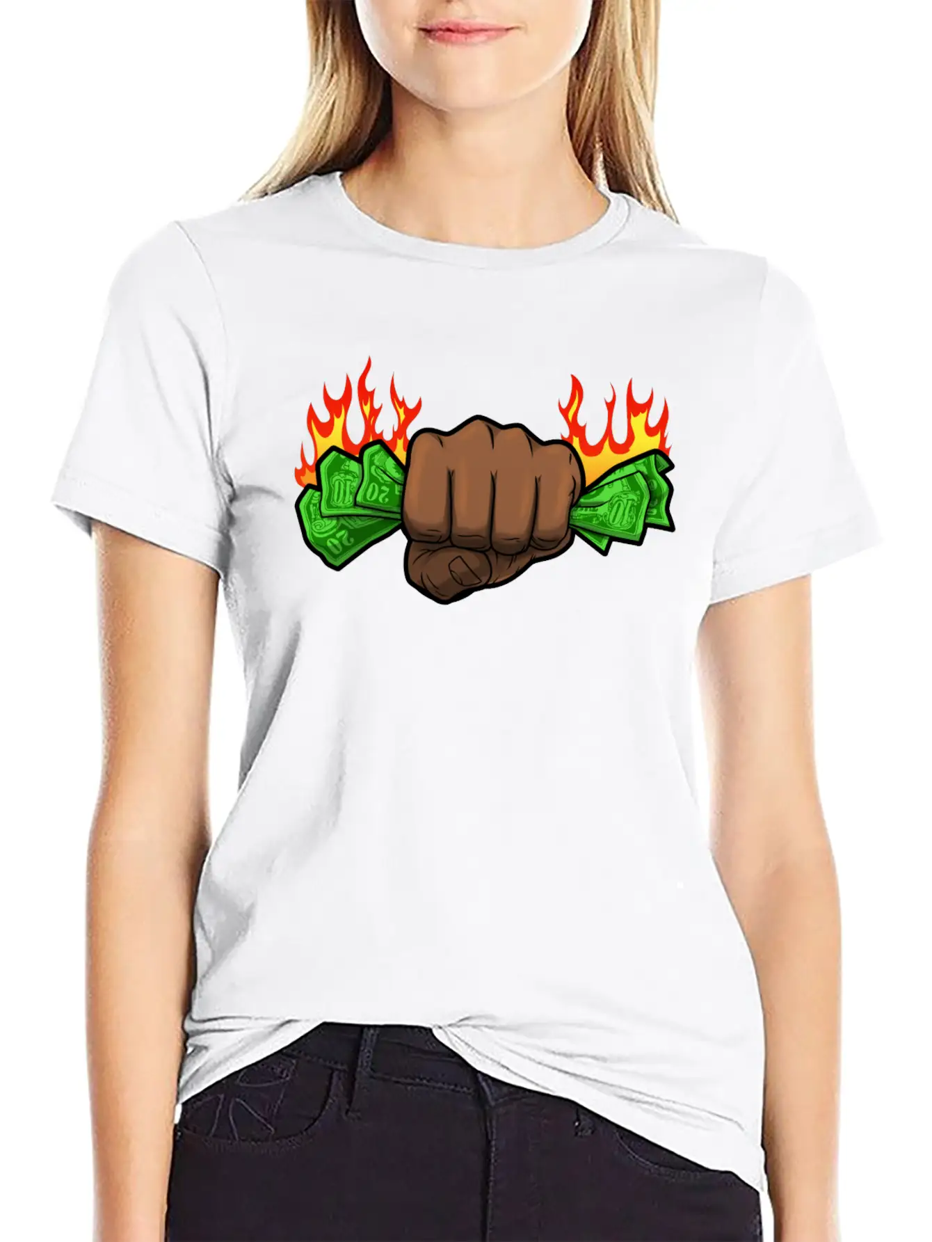 Money Fist Bump Stylish Everyday T-Shirt – Unisex Basic Cotton Tee