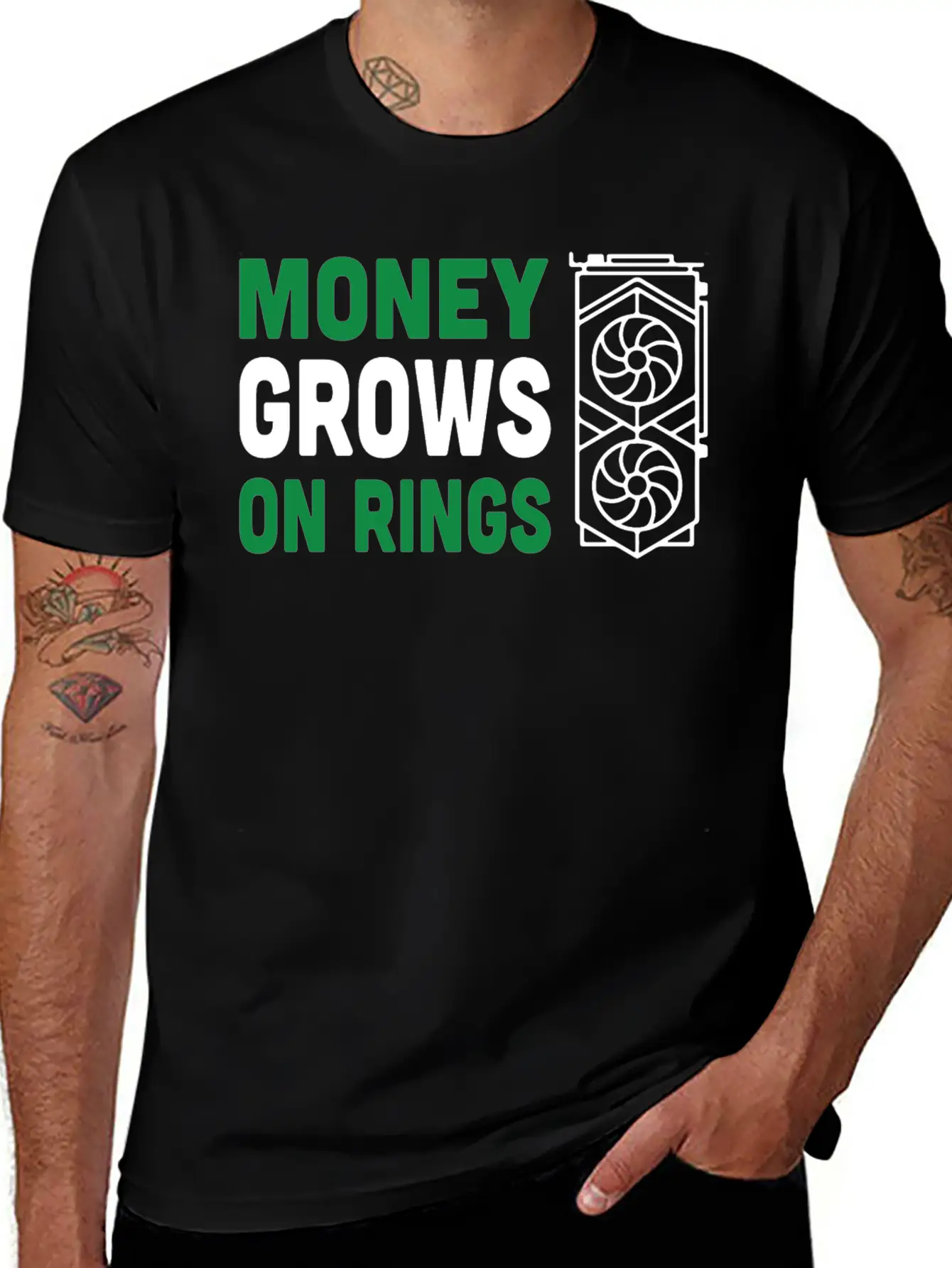 Money Grows On Rigs GPU Crypto Mining Comfortable Minimalist Graphic Tee – Summer Style Essential