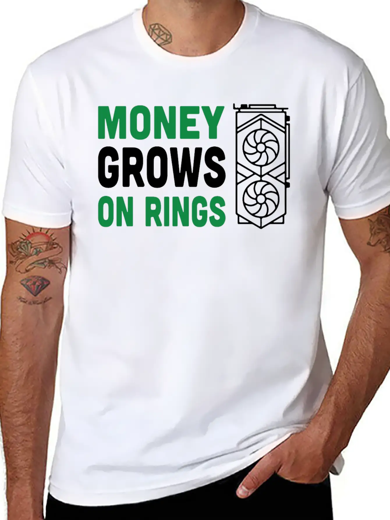 Money Grows On Rigs GPU Crypto Mining Comfortable Minimalist Graphic Tee – Summer Style Essential
